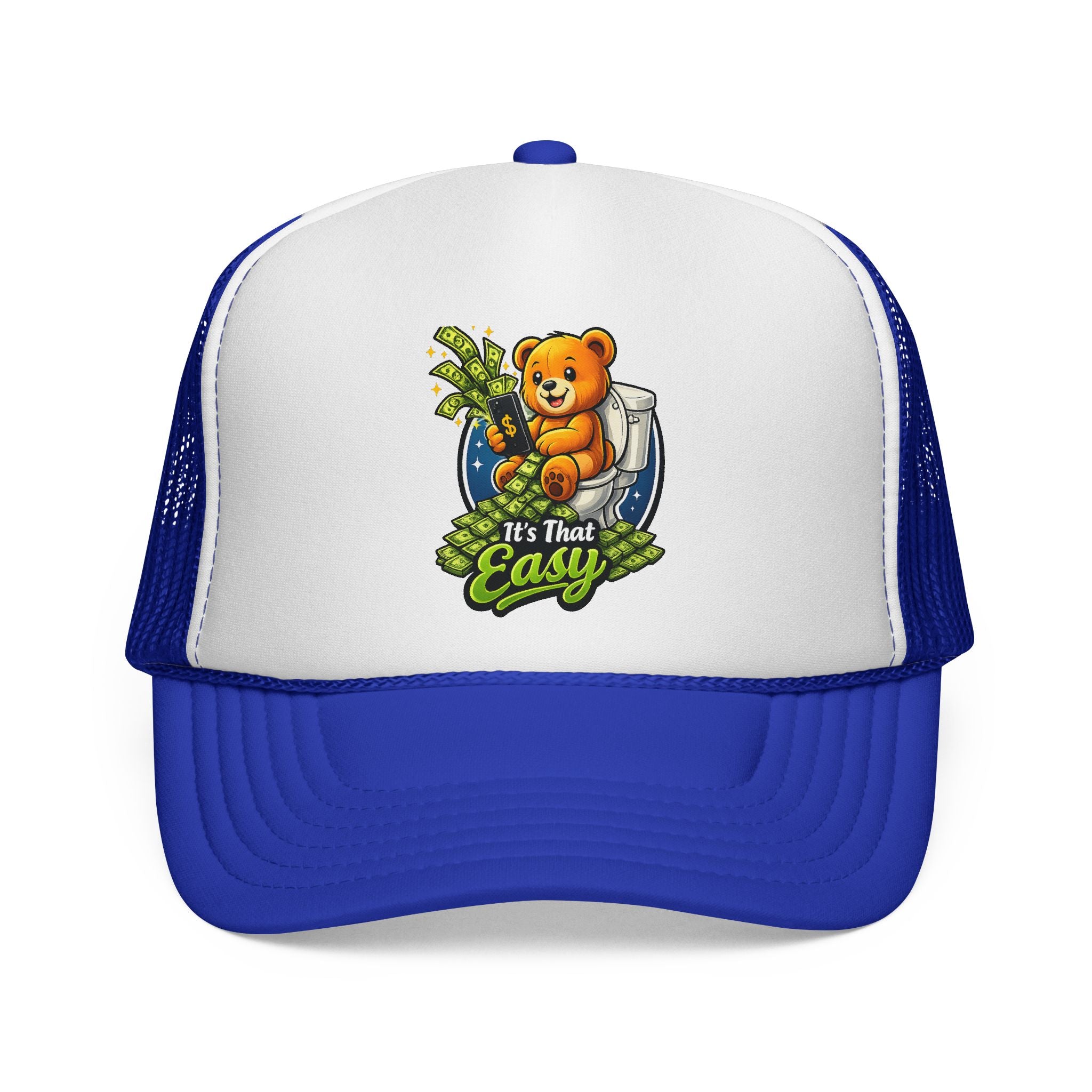 Trucker Cap - Cute Teddy Bear 'It's That Easy' Mesh Hat