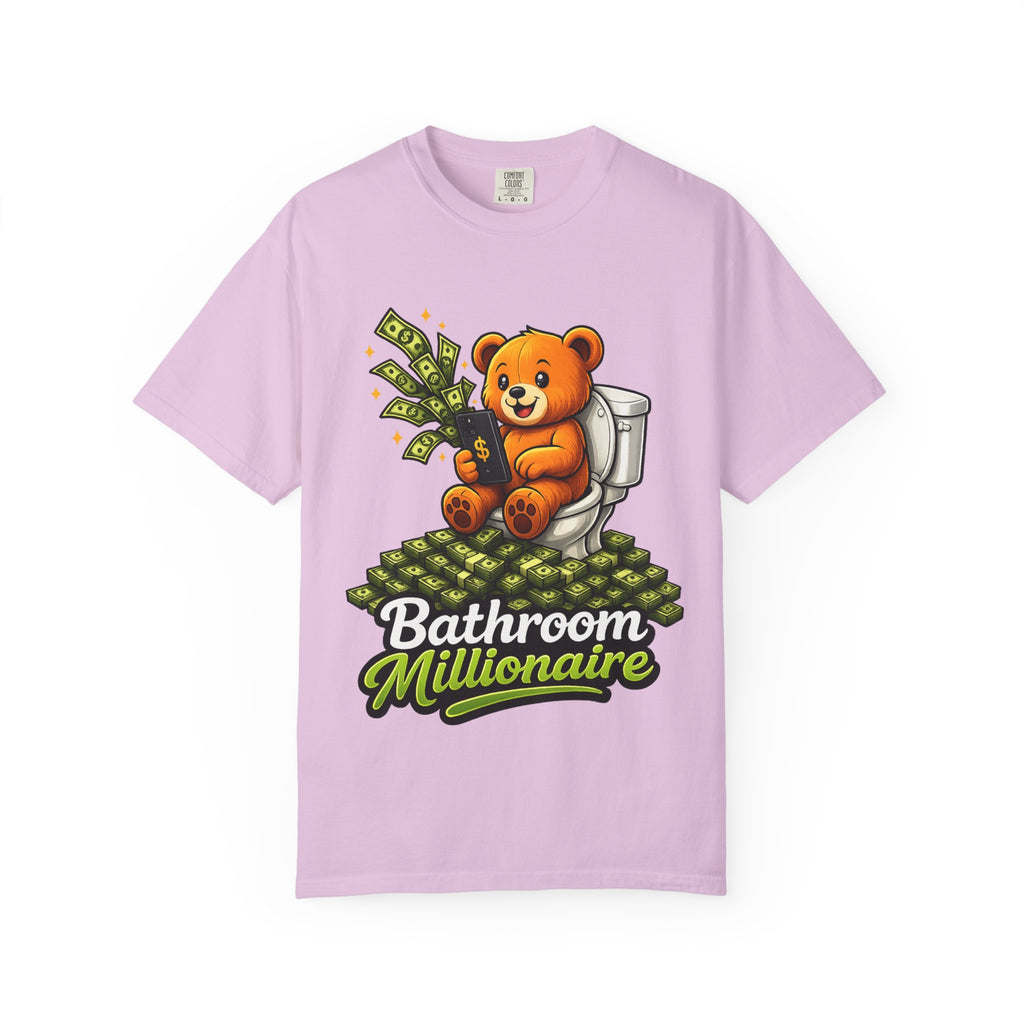 Bathroom Millionaire T-Shirt — Cute Bear on Toilet Graphic Tee