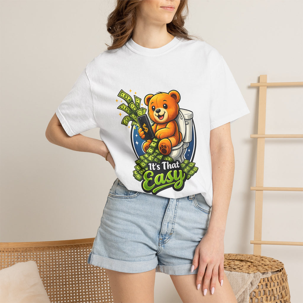 Bathroom Billionaire T-Shirt — Cute Bear on Toilet Graphic Tee
