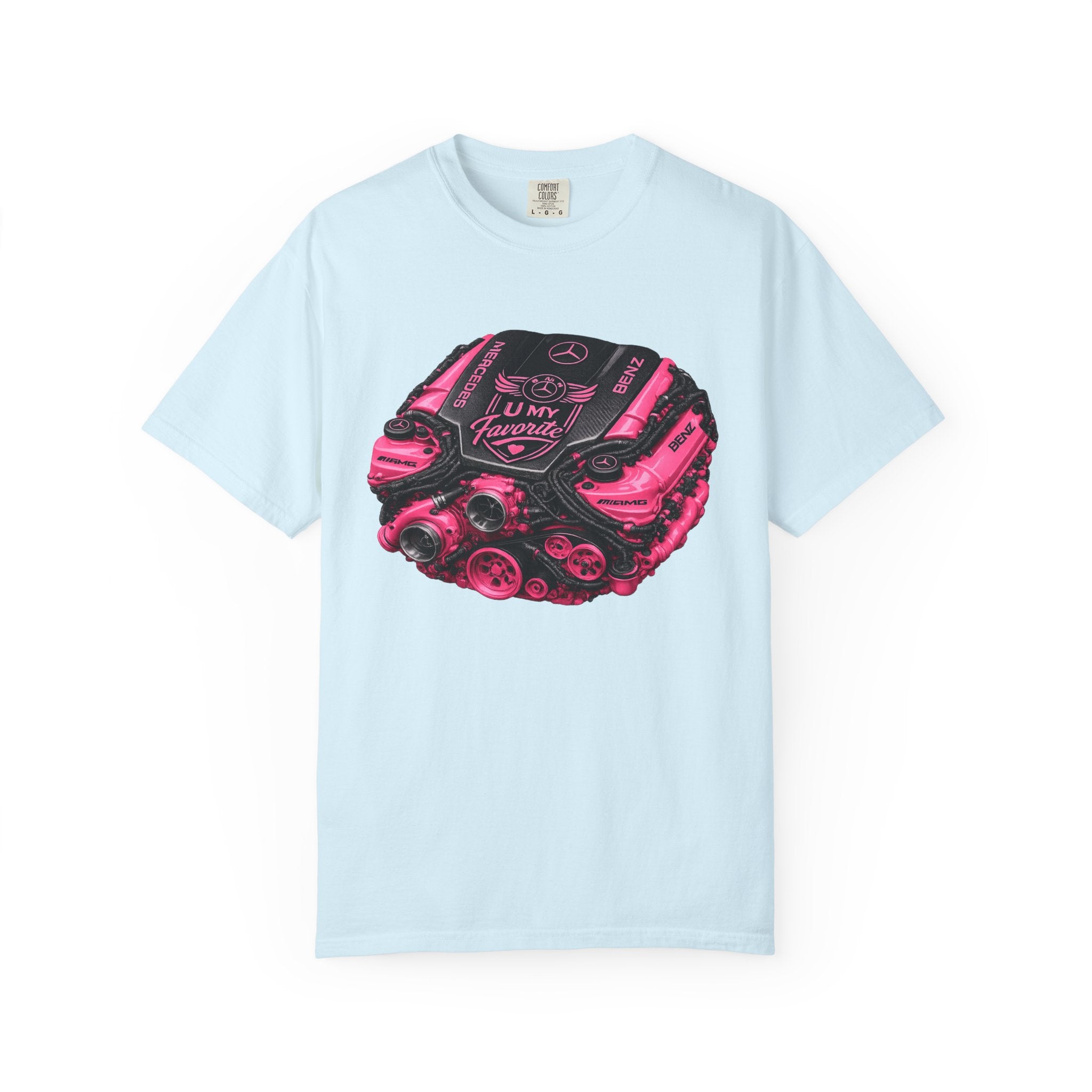 Car Engine Heart Tee — I Love Engines Graphic T-Shirt