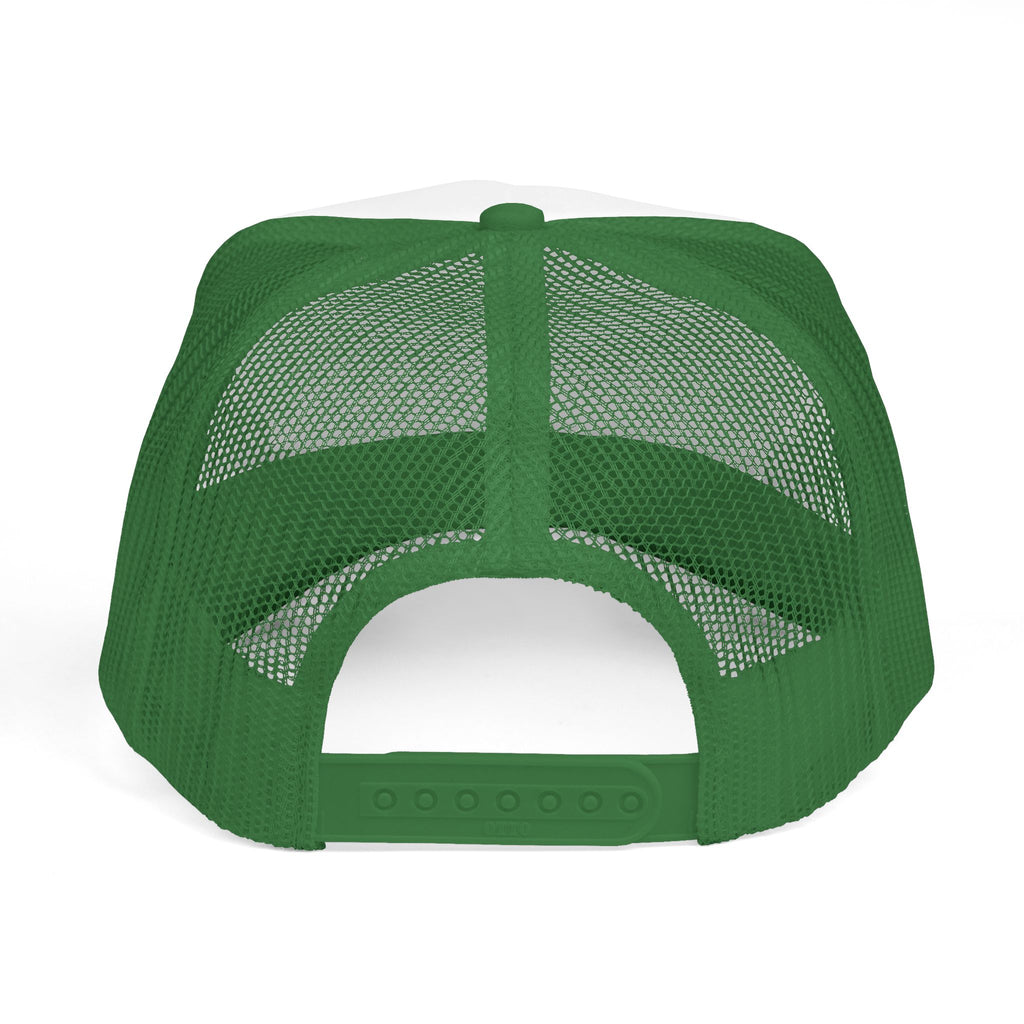 Skull Cross Crest Trucker Hat — Gothic Skull & Cross Emblem Cap