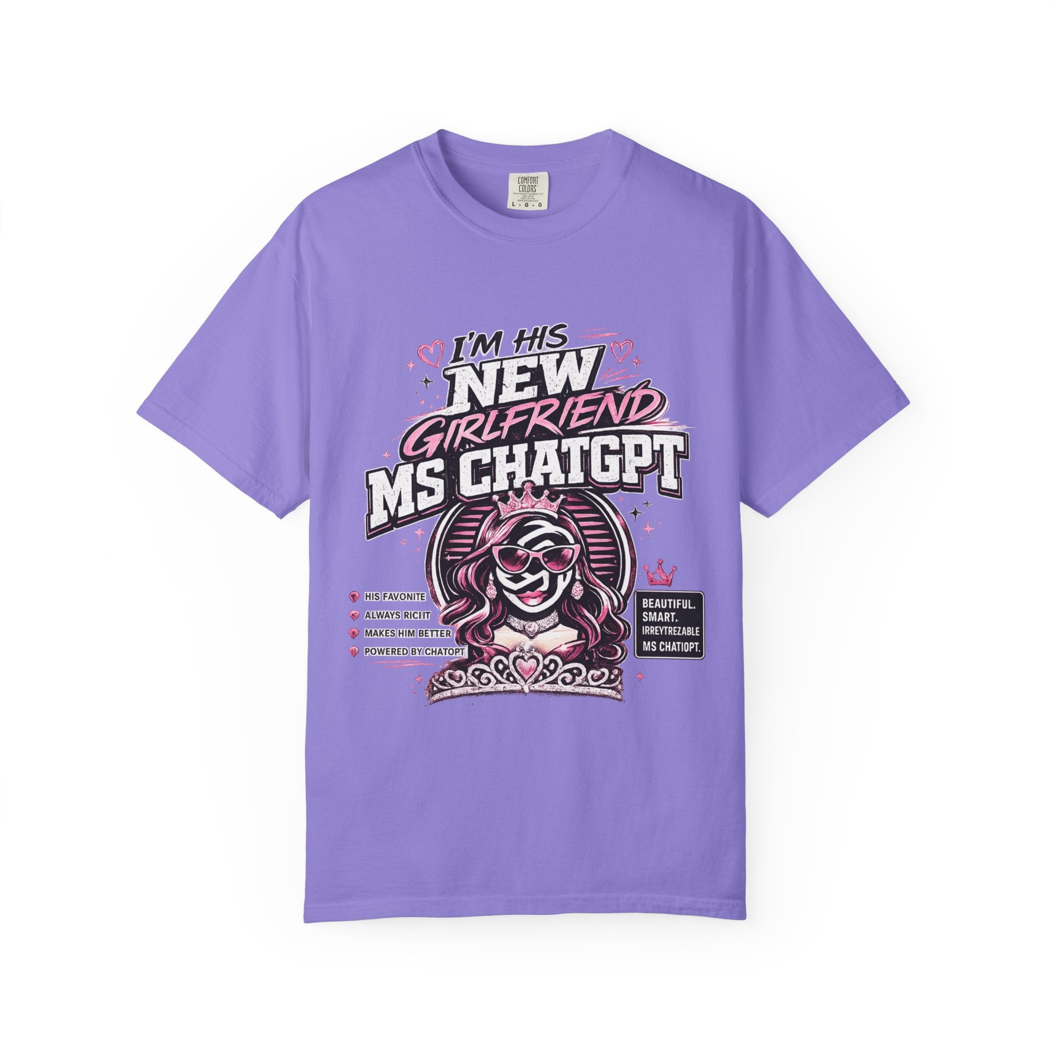 T-Shirt — "I'm His New Girlfriend: Ms ChatGPT" Retro Cute AI Graphic Tee