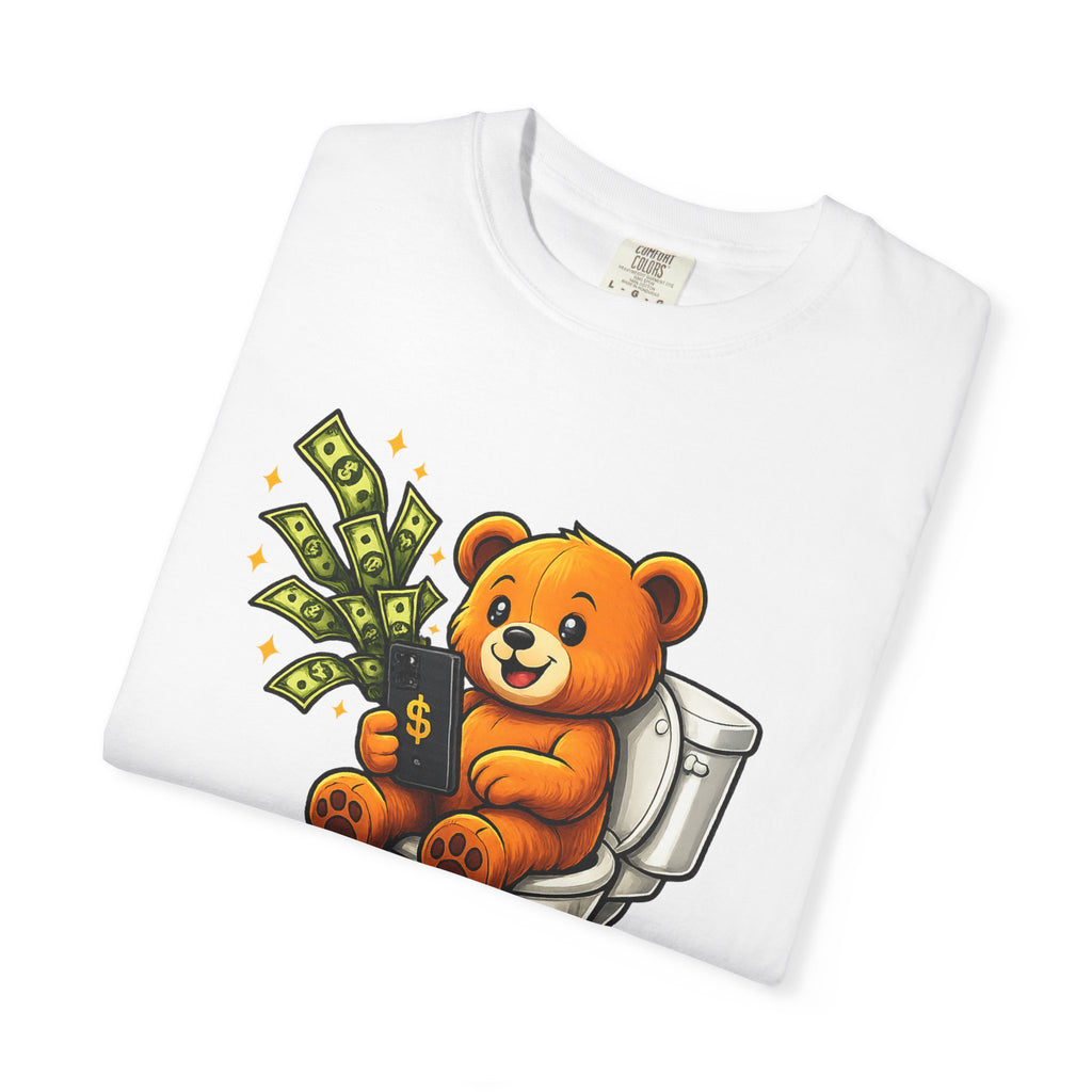 Bathroom Millionaire T-Shirt — Cute Bear on Toilet Graphic Tee