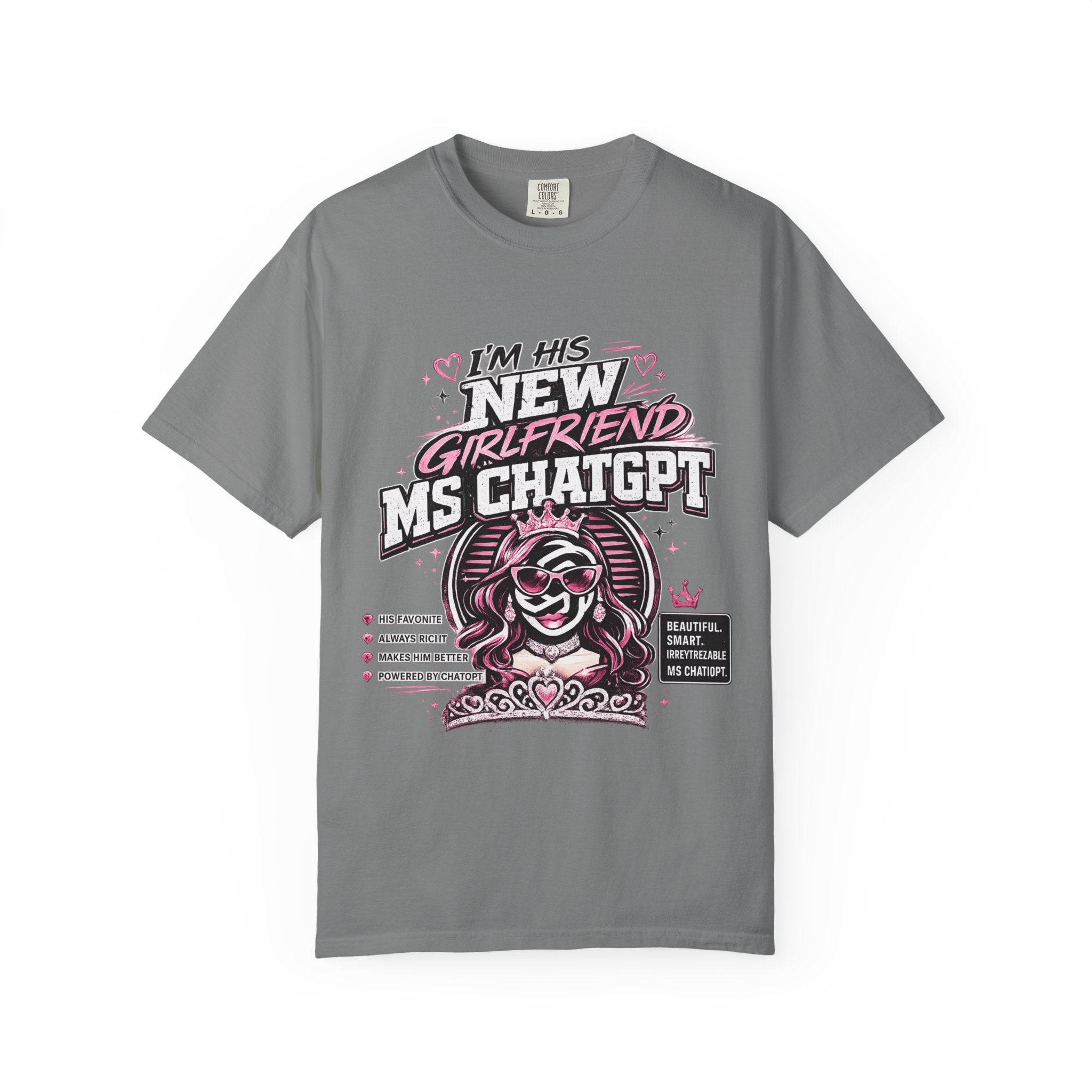 T-Shirt — "I'm His New Girlfriend: Ms ChatGPT" Retro Cute AI Graphic Tee