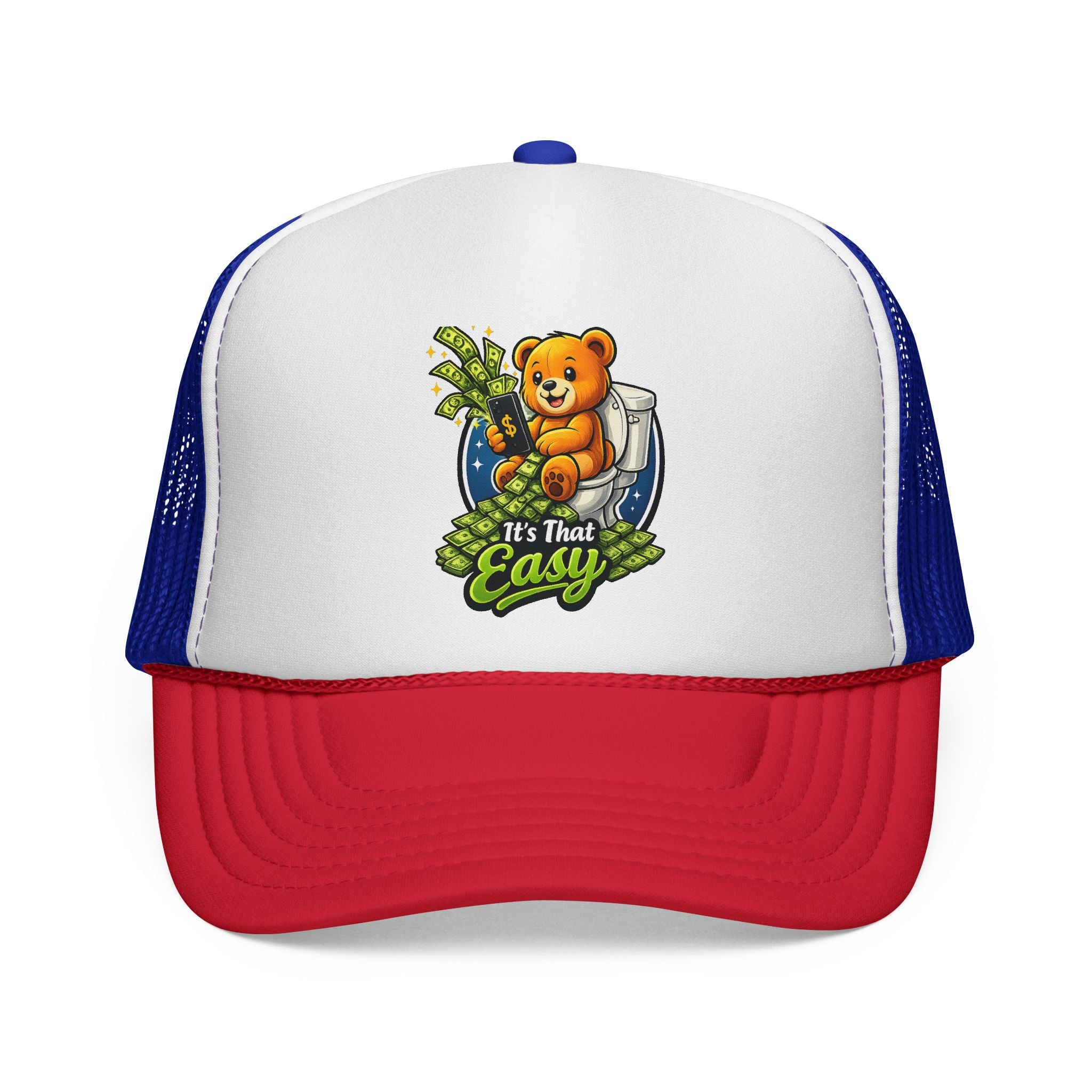 Trucker Cap - Cute Teddy Bear 'It's That Easy' Mesh Hat