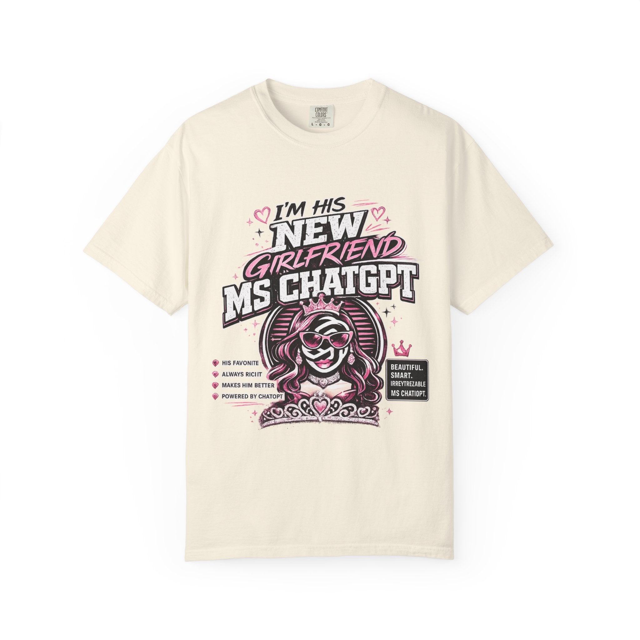 T-Shirt — "I'm His New Girlfriend: Ms ChatGPT" Retro Cute AI Graphic Tee
