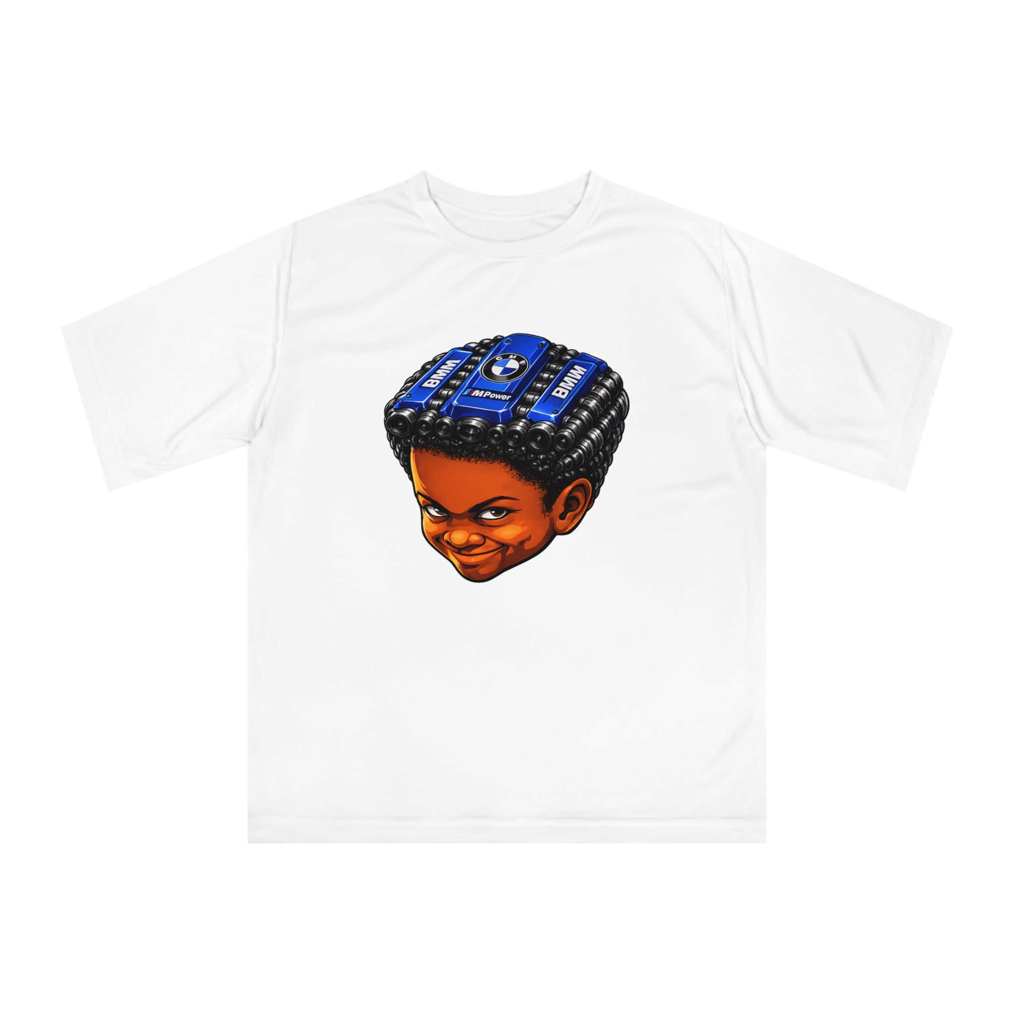 Copy of I See U Graphic T-Shirt — Retro Kid Head with Engine Design