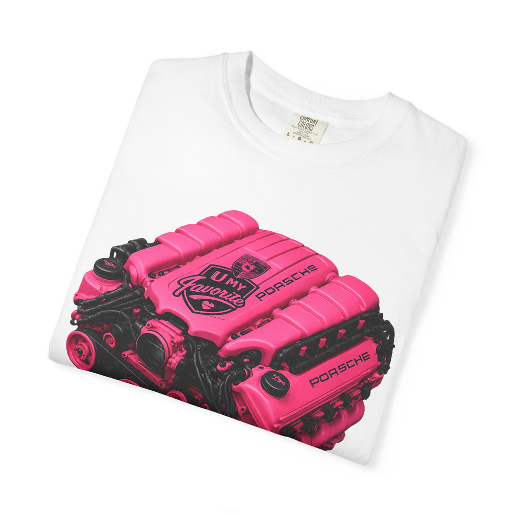 Retro Pink V8 Engine T-Shirt
