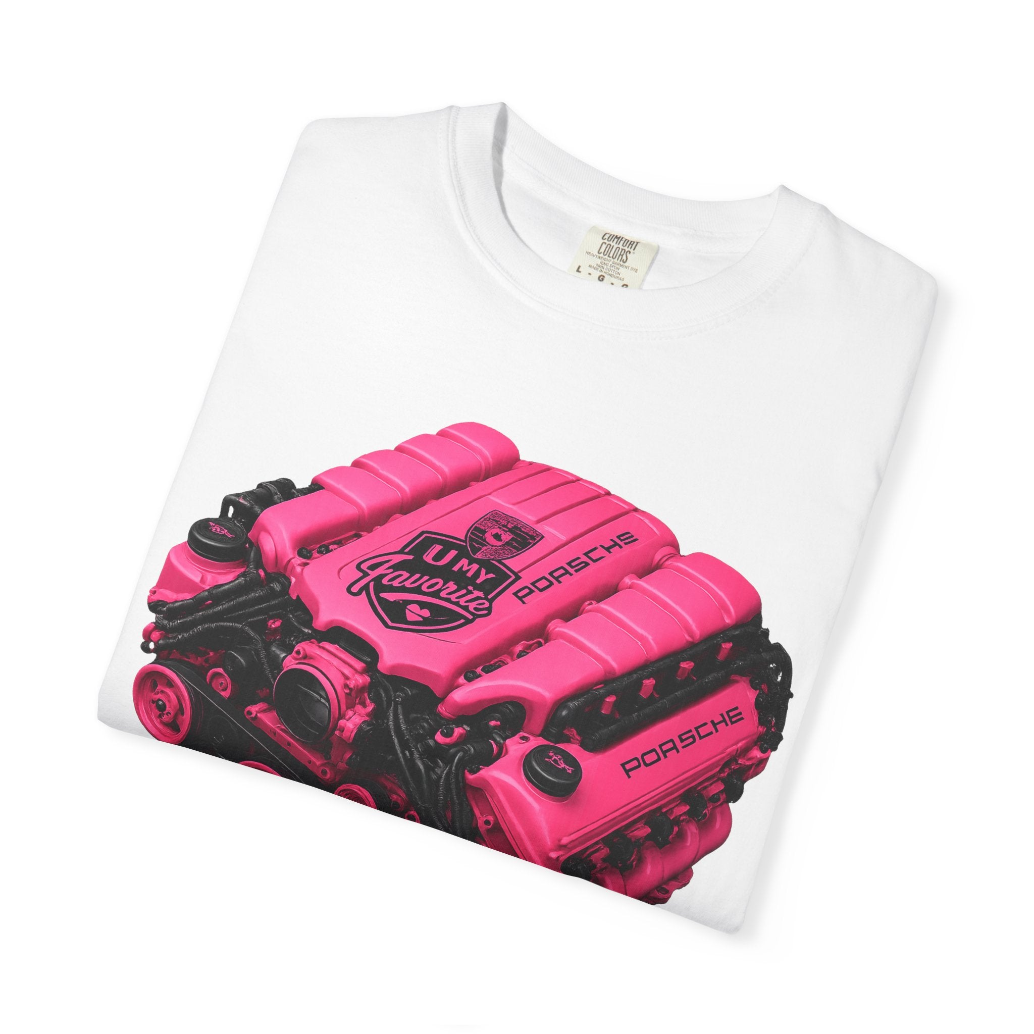 Retro Pink V8 Engine T-Shirt