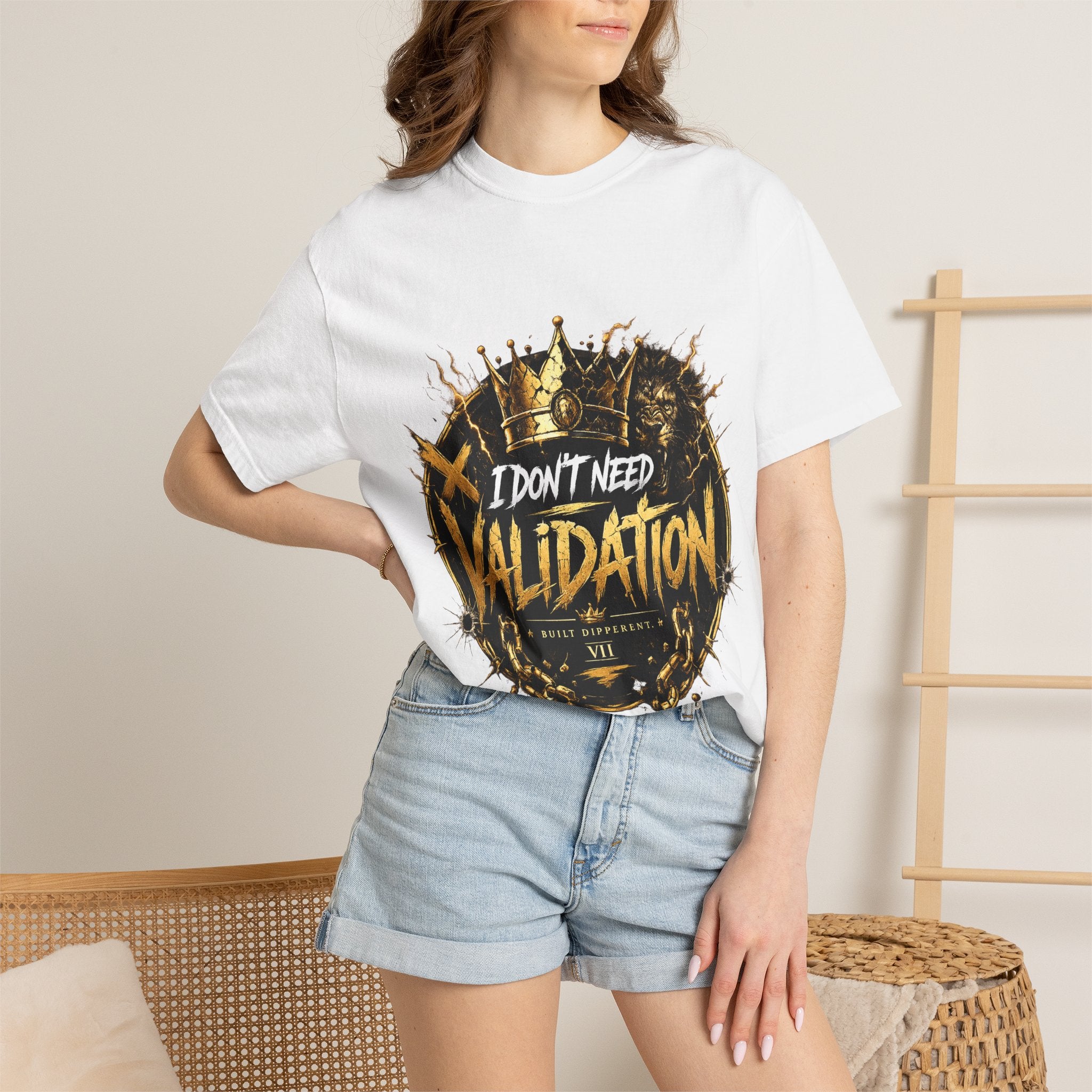 I Don’t Need Validation Graphic Tee — Bold Crown Streetwear T-Shirt
