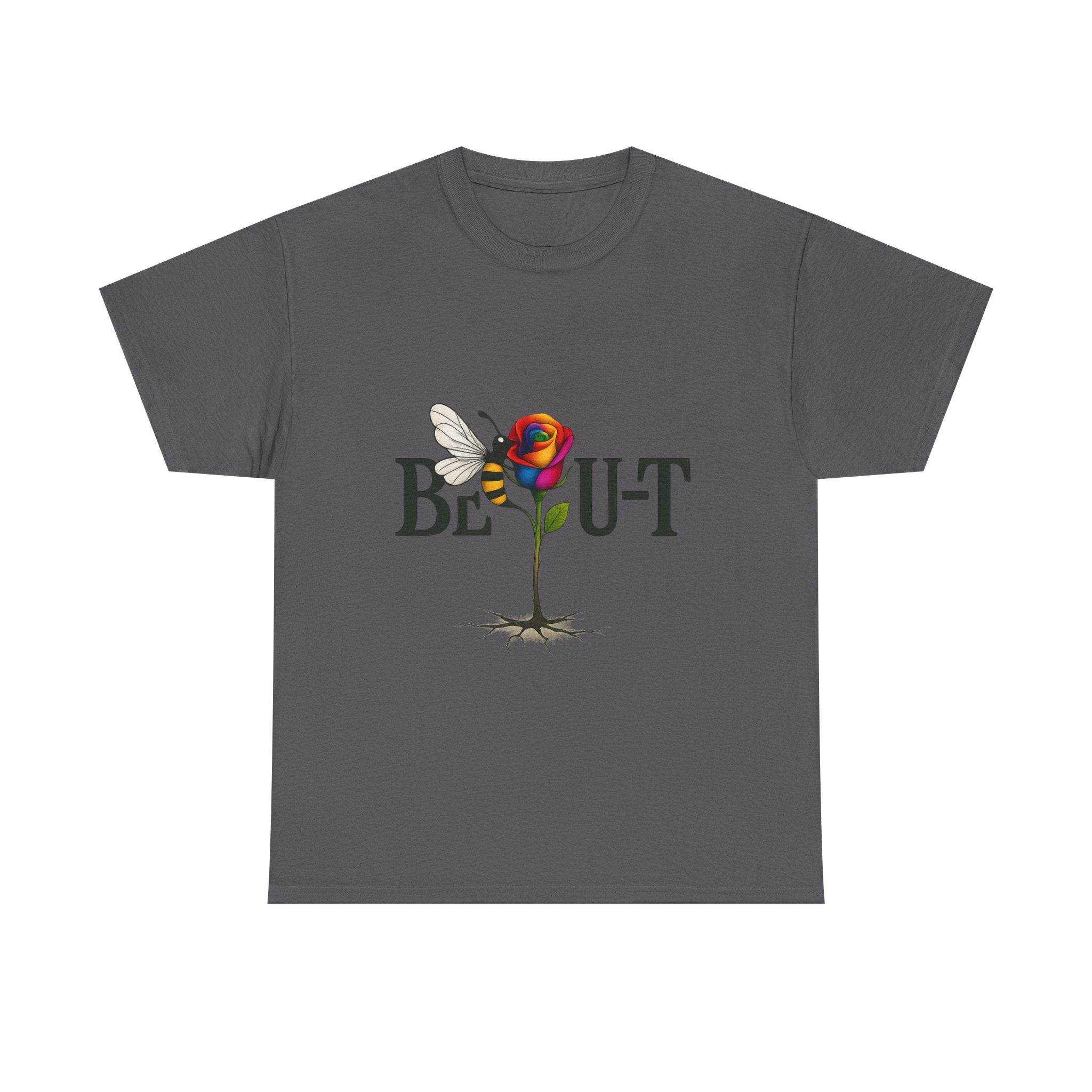 T-Shirt — "Be-Out" Rose & Bee Graphic Tee