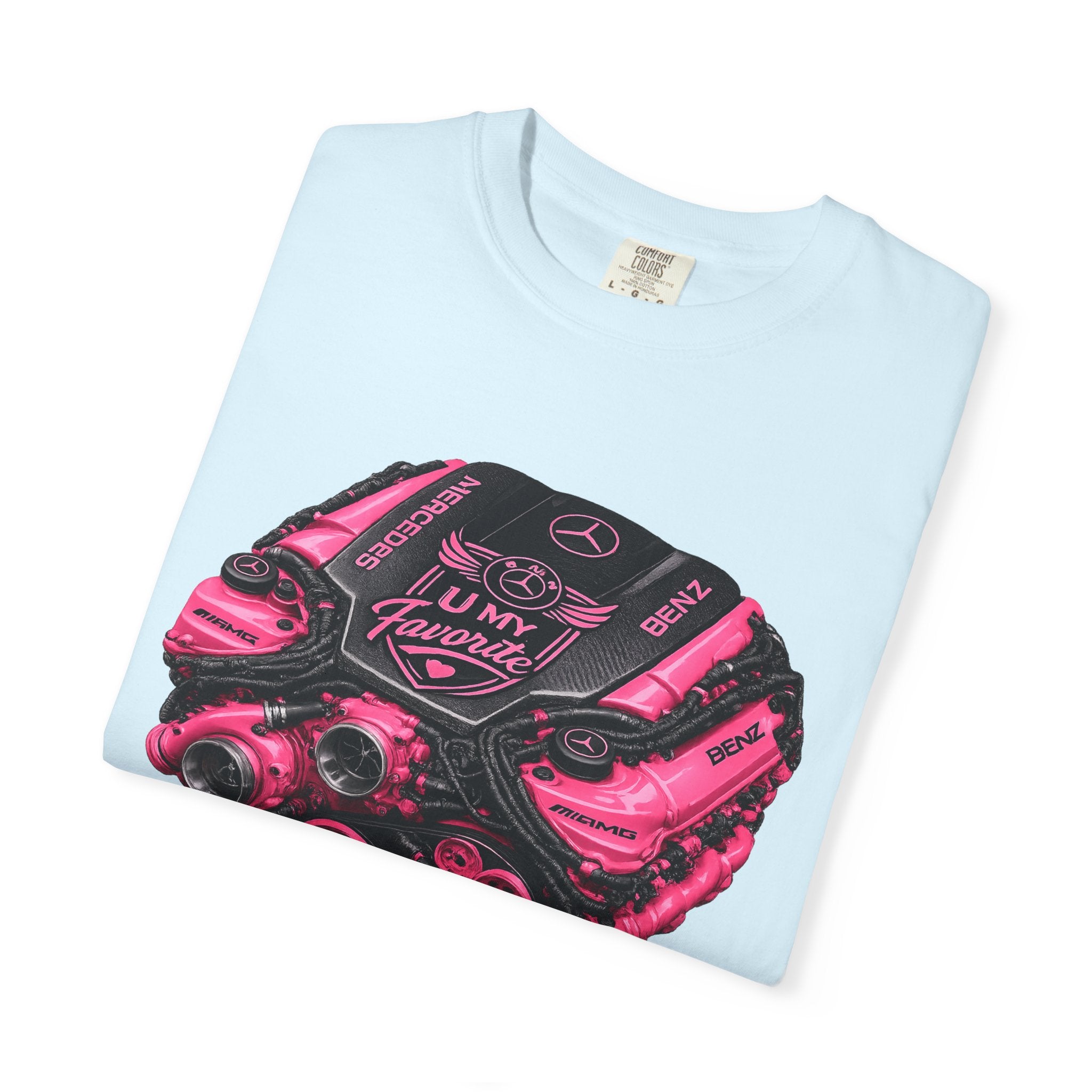 Car Engine Heart Tee — I Love Engines Graphic T-Shirt