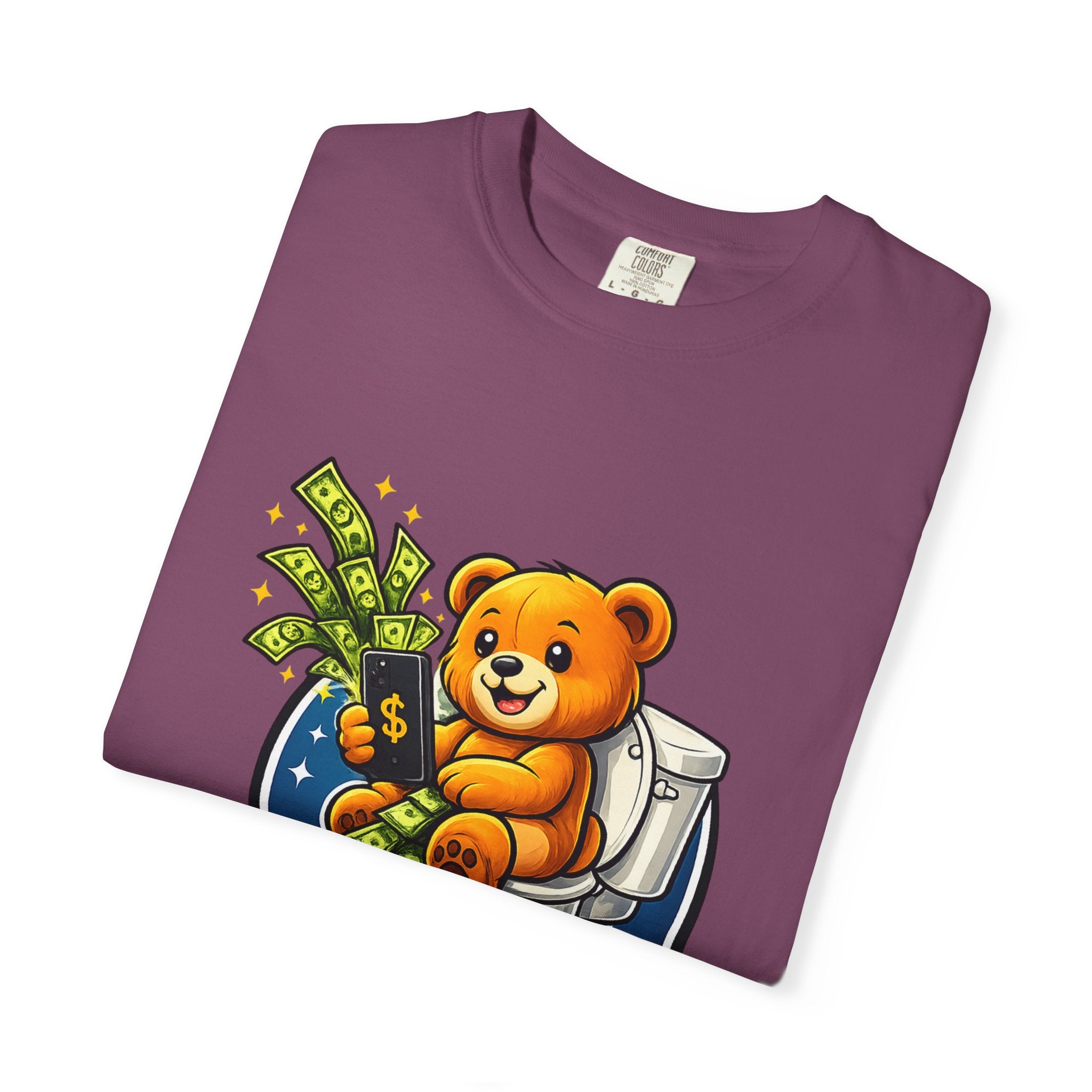 Bathroom Billionaire T-Shirt — Cute Bear on Toilet Graphic Tee