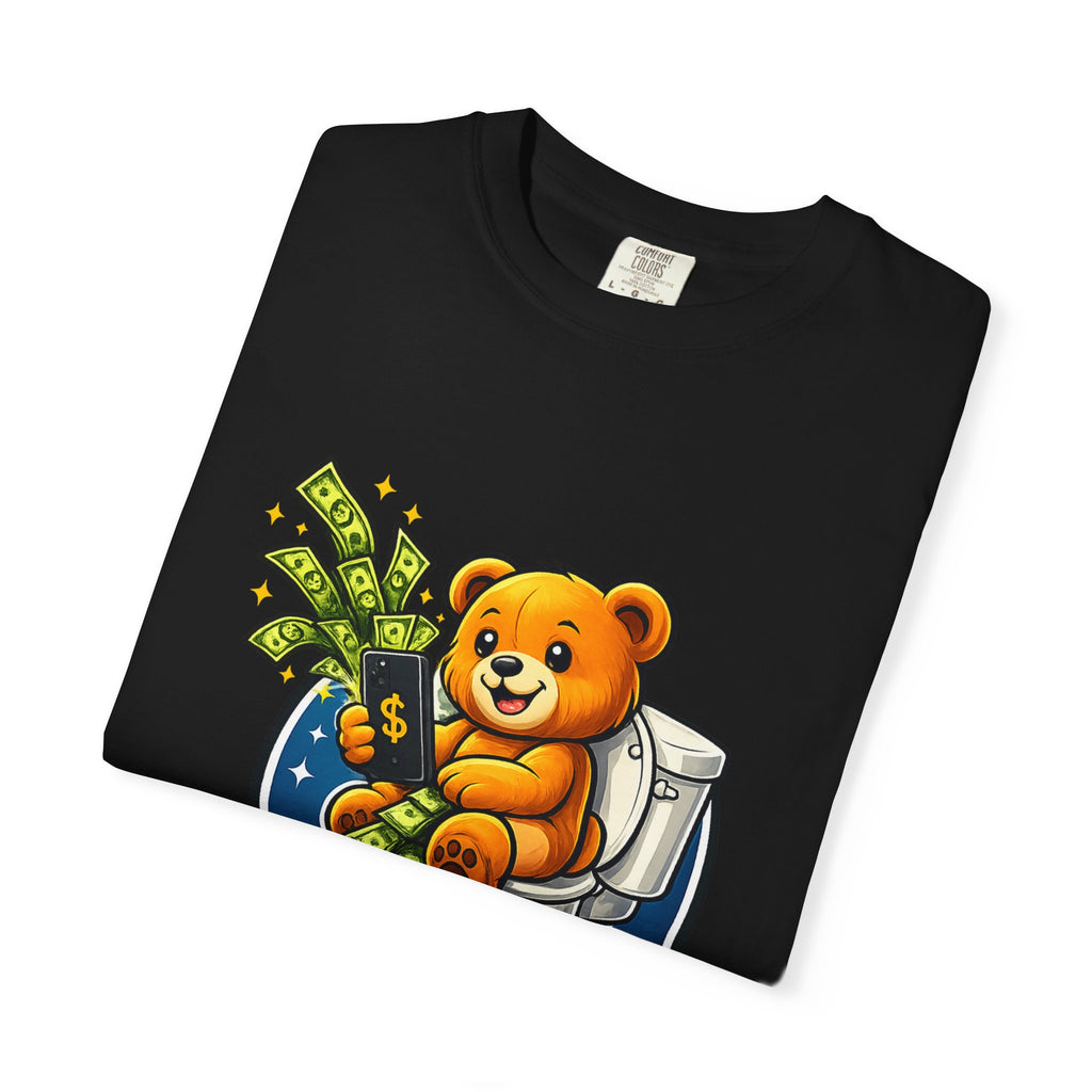 Bathroom Billionaire T-Shirt — Cute Bear on Toilet Graphic Tee