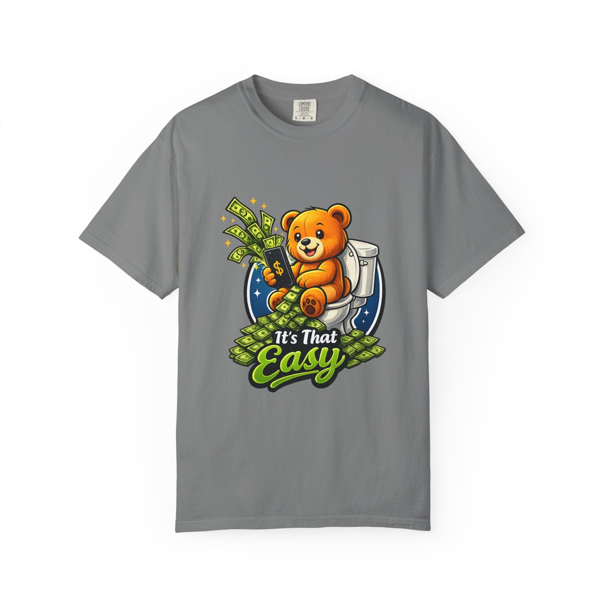 Bathroom Billionaire T-Shirt — Cute Bear on Toilet Graphic Tee