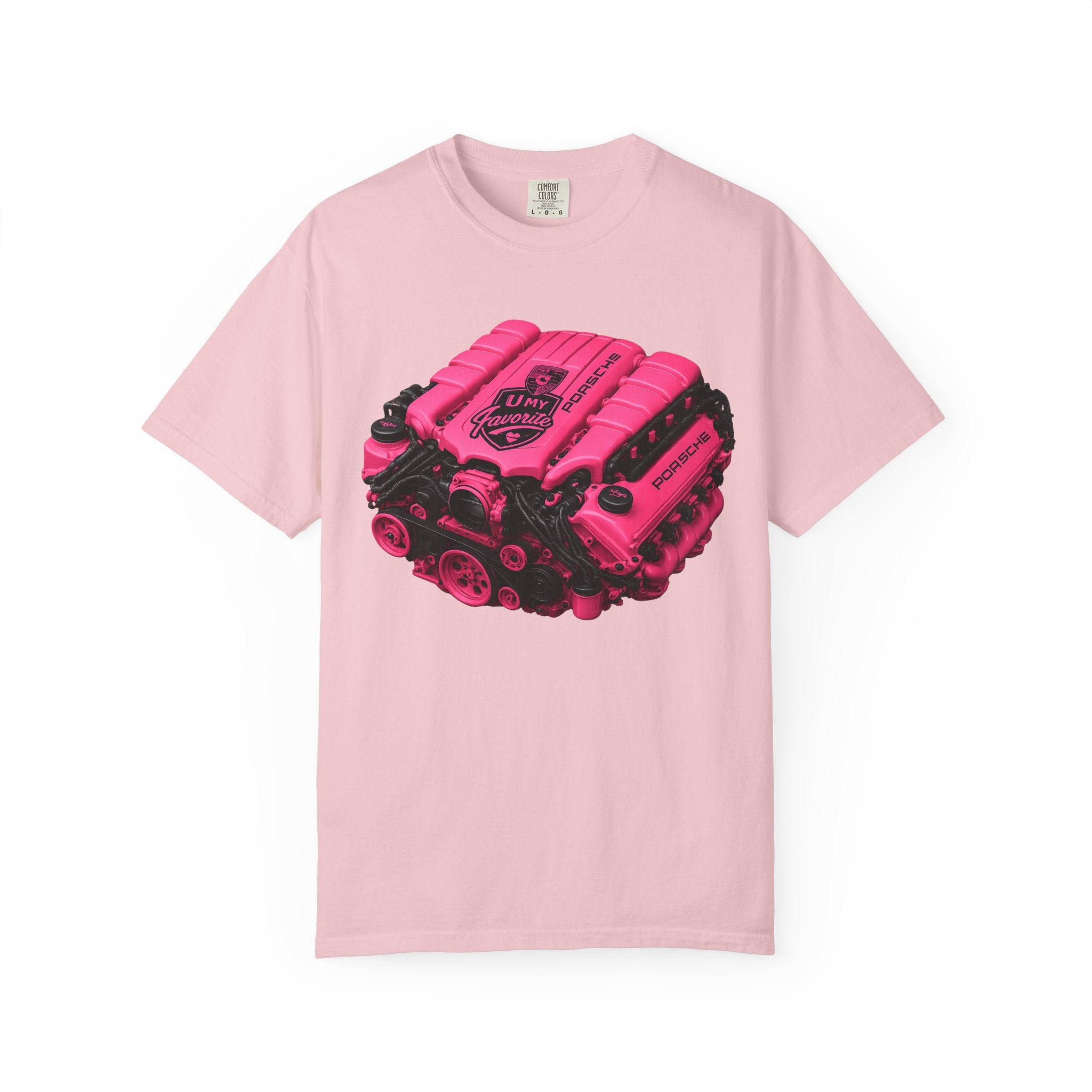 Retro Pink V8 Engine T-Shirt