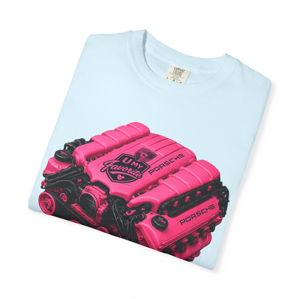 Retro Pink V8 Engine T-Shirt