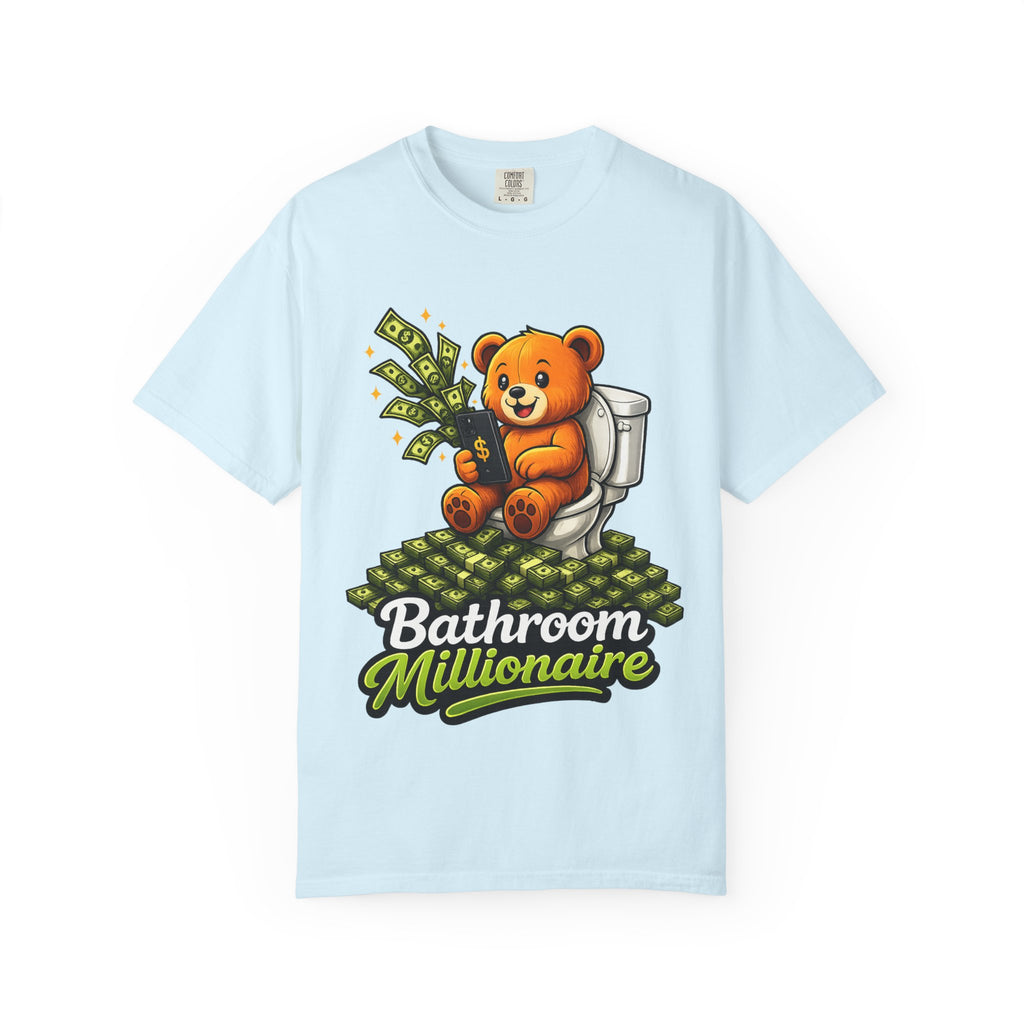 Bathroom Millionaire T-Shirt — Cute Bear on Toilet Graphic Tee