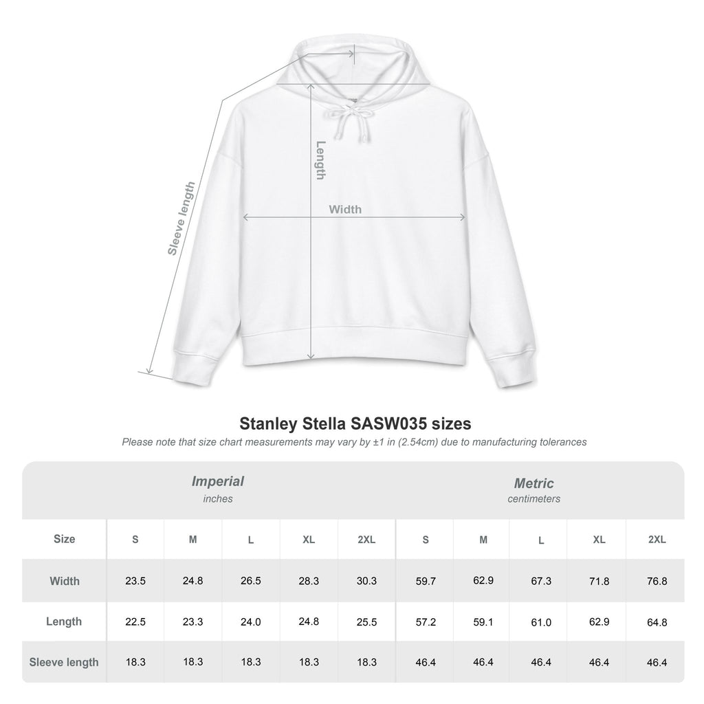 Romantic Heartline Hoodie – "Hey u je t'aime" Women's Organic Hoodie