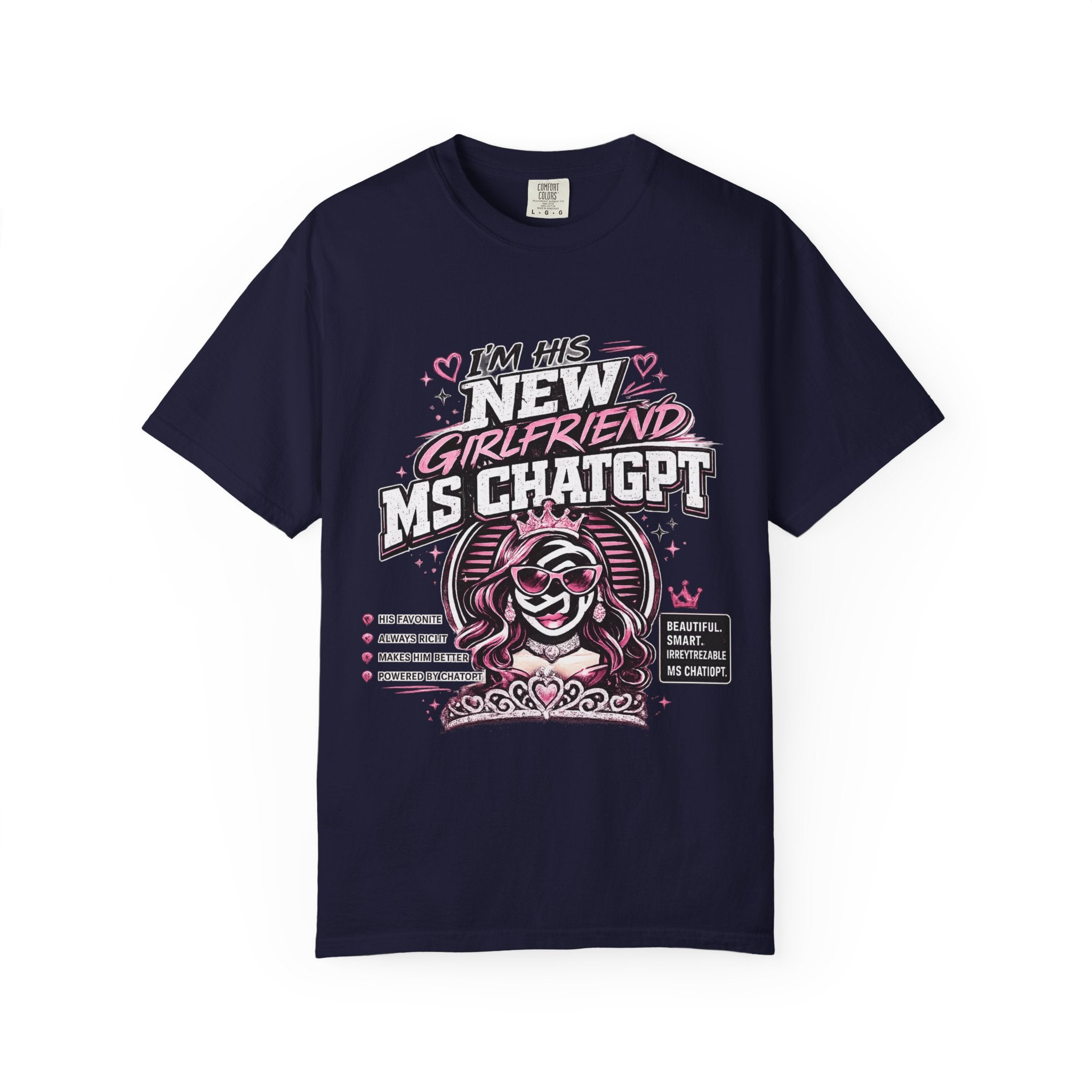 T-Shirt — "I'm His New Girlfriend: Ms ChatGPT" Retro Cute AI Graphic Tee