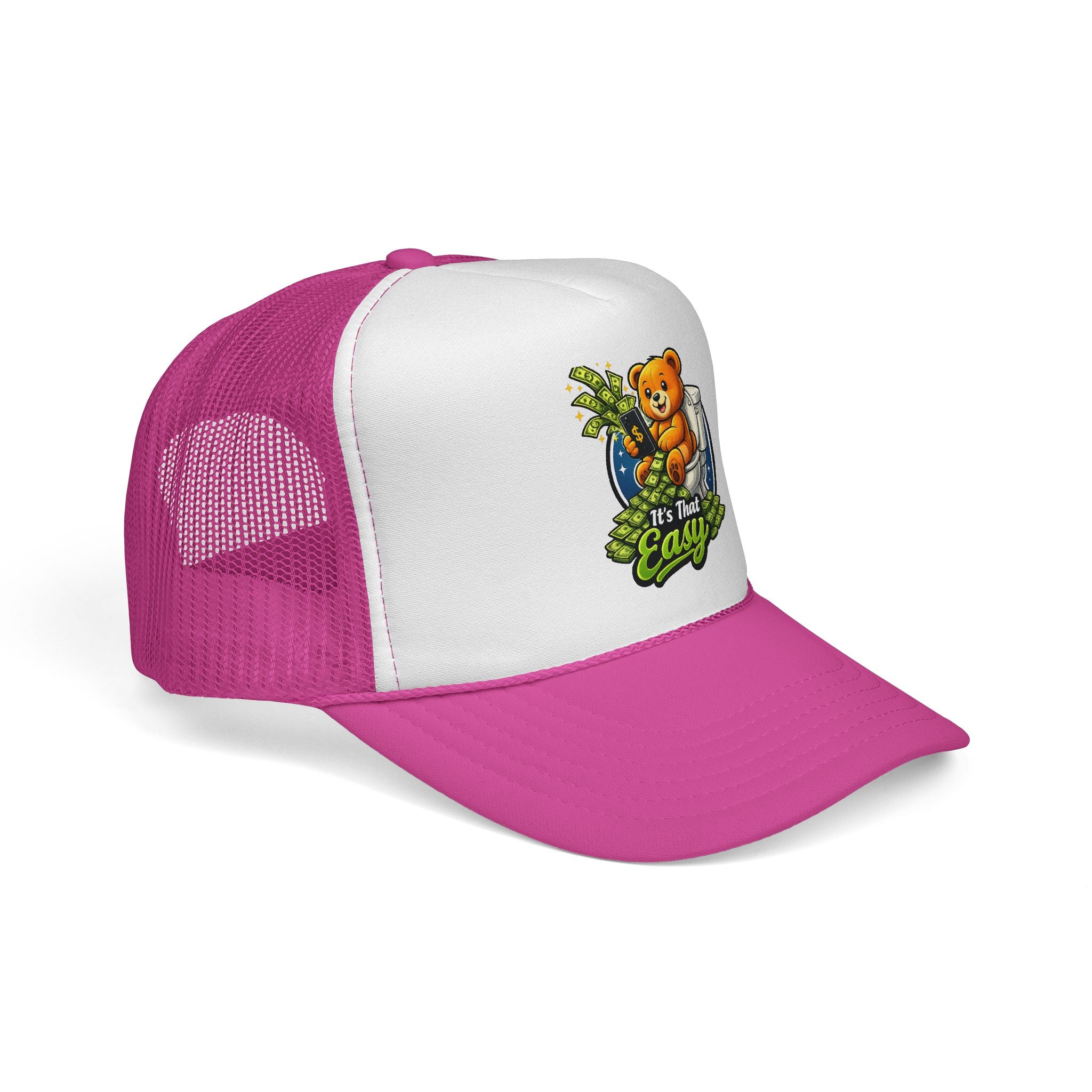 Trucker Cap - Cute Teddy Bear 'It's That Easy' Mesh Hat