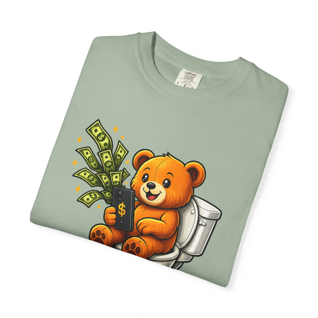 Bathroom Millionaire T-Shirt — Cute Bear on Toilet Graphic Tee