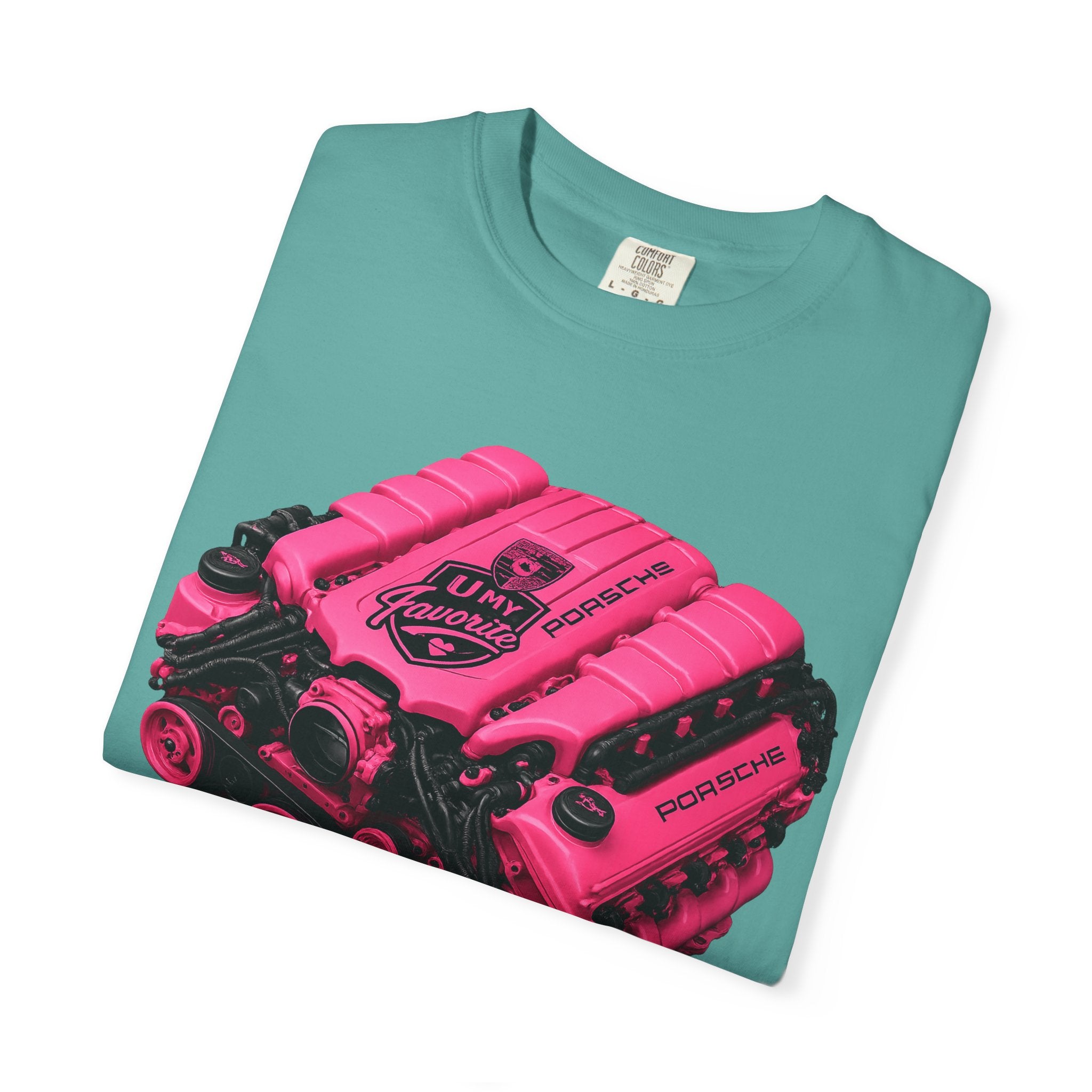 Retro Pink V8 Engine T-Shirt