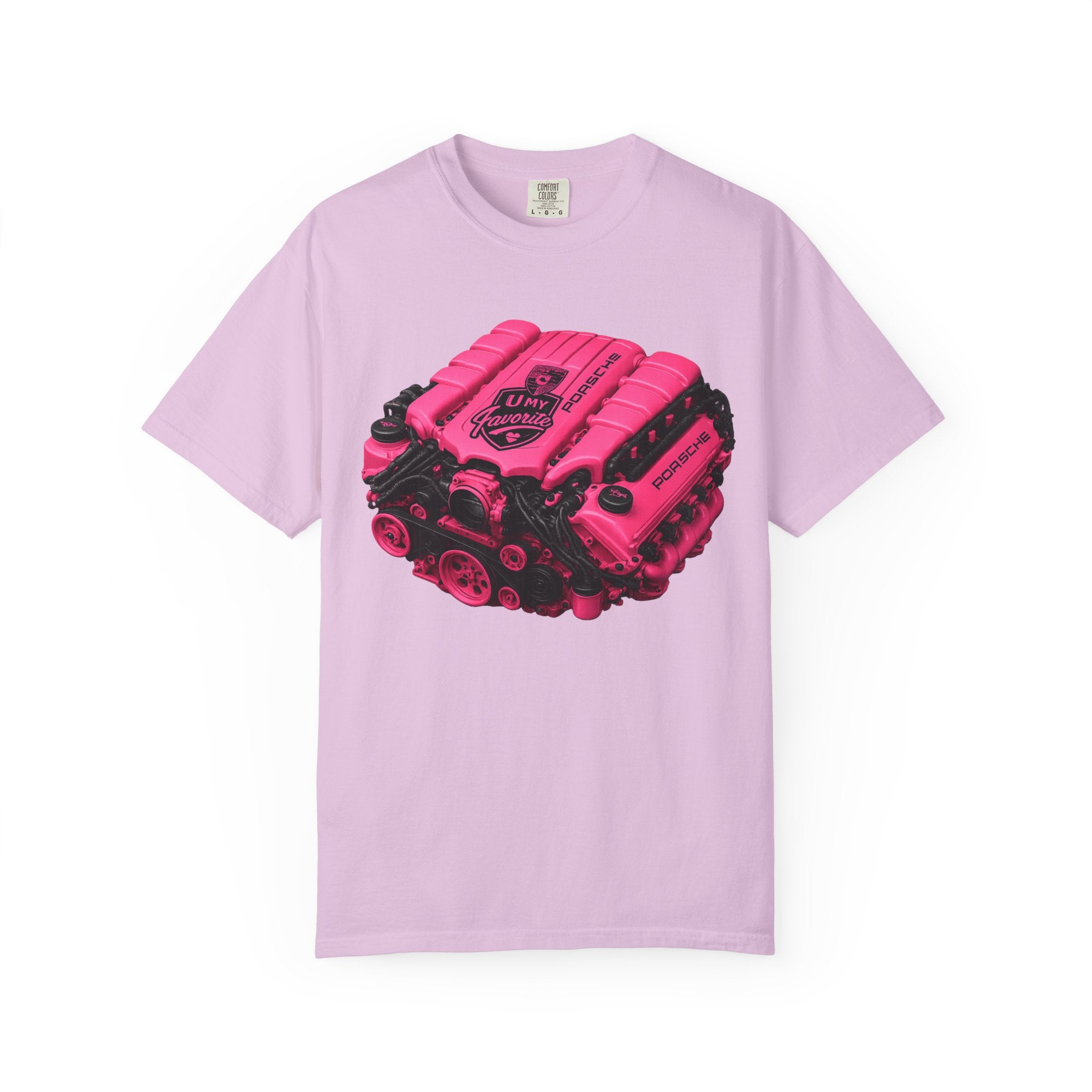 Retro Pink V8 Engine T-Shirt