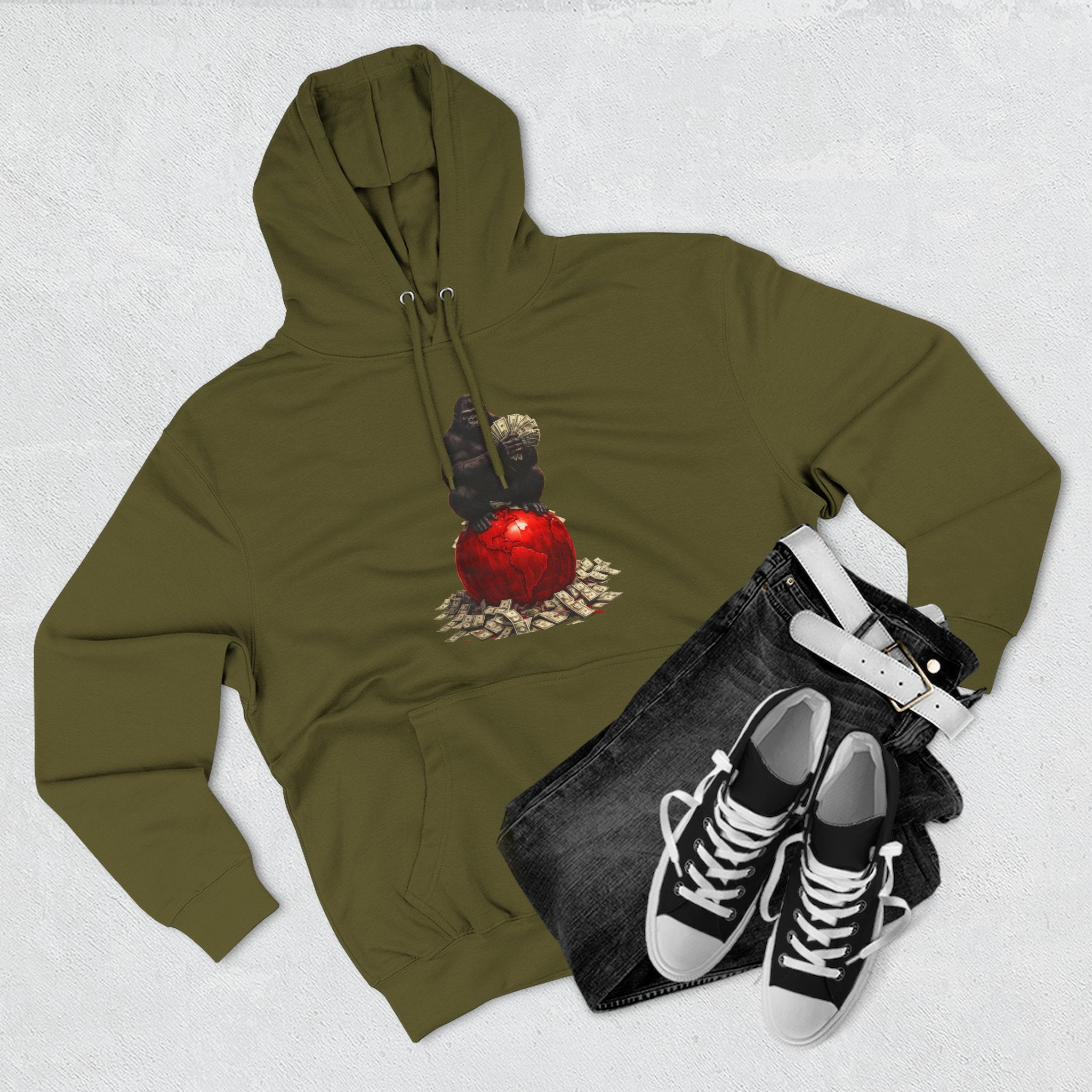 Three-Panel Hoodie — “I’m On My Own Clock” Graphic Pullover