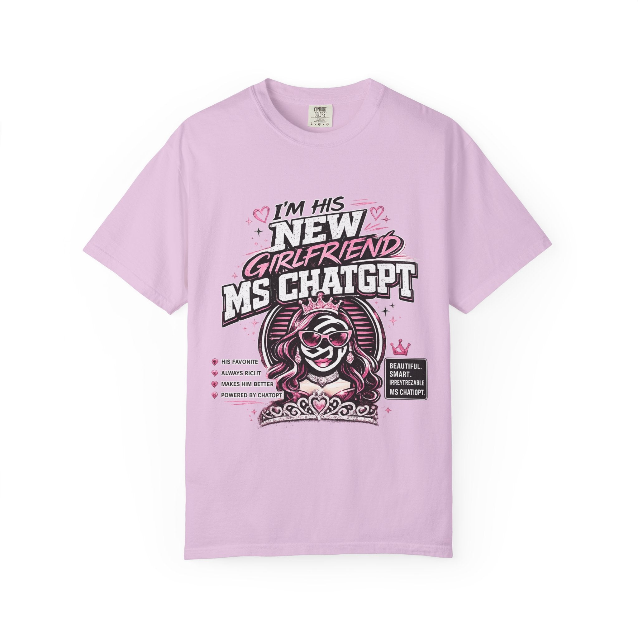 T-Shirt — "I'm His New Girlfriend: Ms ChatGPT" Retro Cute AI Graphic Tee