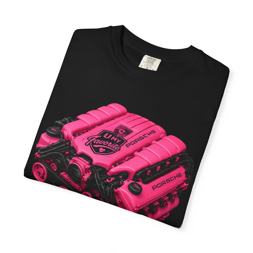 Retro Pink V8 Engine T-Shirt
