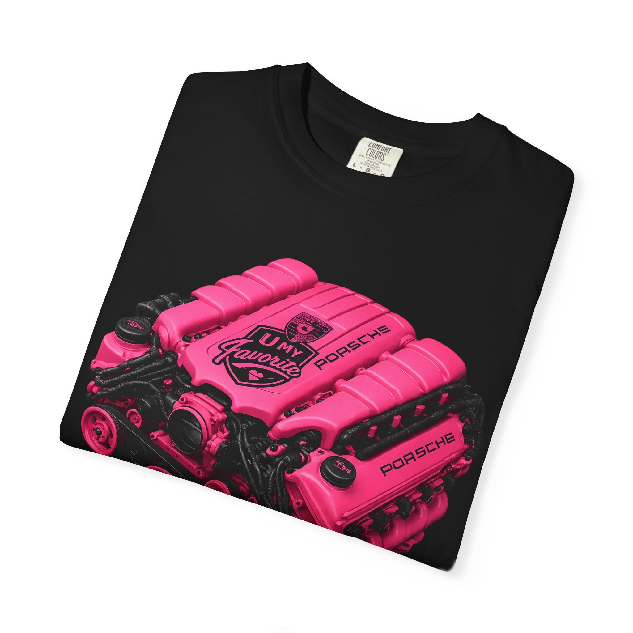 Retro Pink V8 Engine T-Shirt