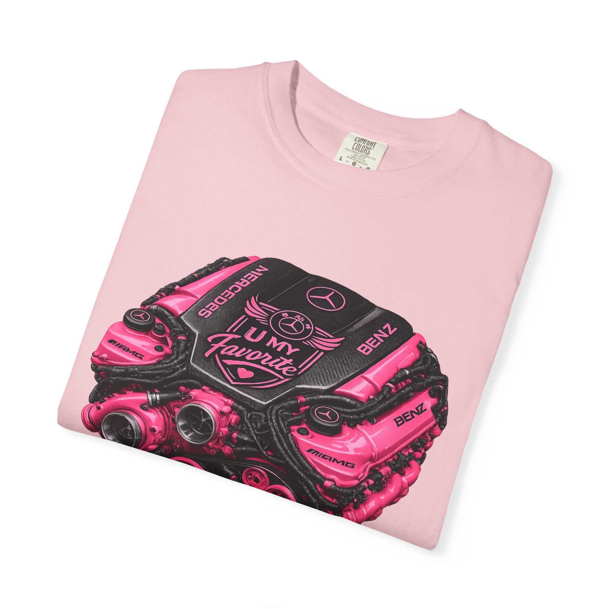 Car Engine Heart Tee — I Love Engines Graphic T-Shirt