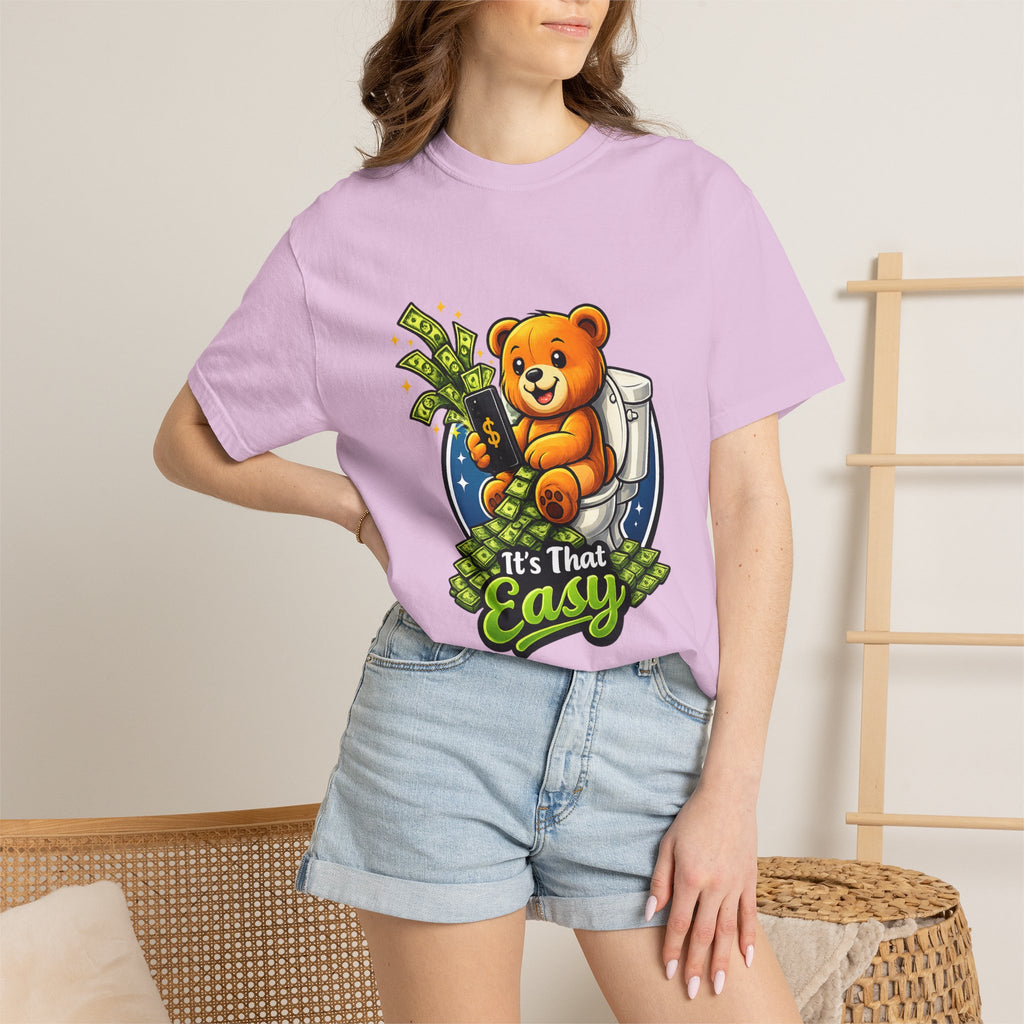 Bathroom Billionaire T-Shirt — Cute Bear on Toilet Graphic Tee