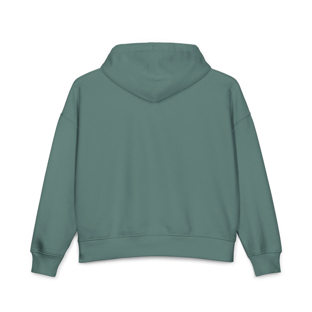 Romantic Heartline Hoodie – "Hey u je t'aime" Women's Organic Hoodie