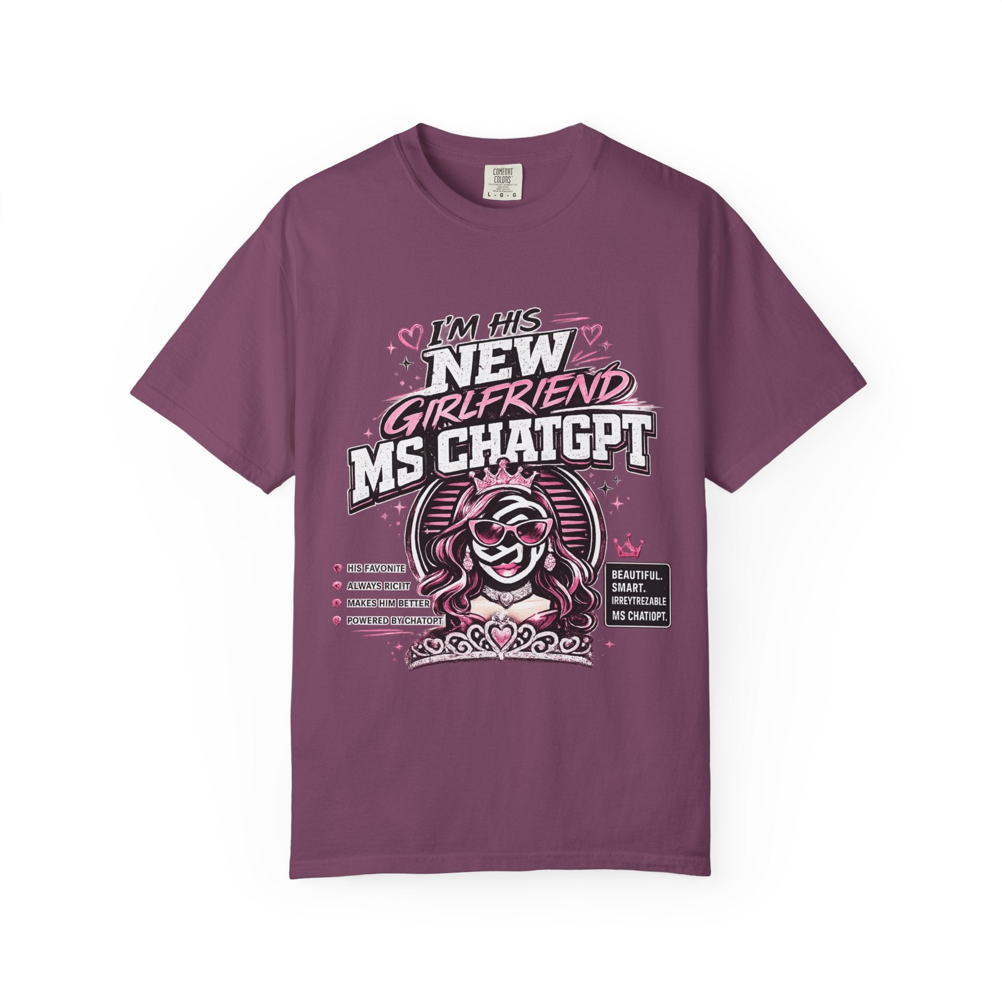 T-Shirt — "I'm His New Girlfriend: Ms ChatGPT" Retro Cute AI Graphic Tee