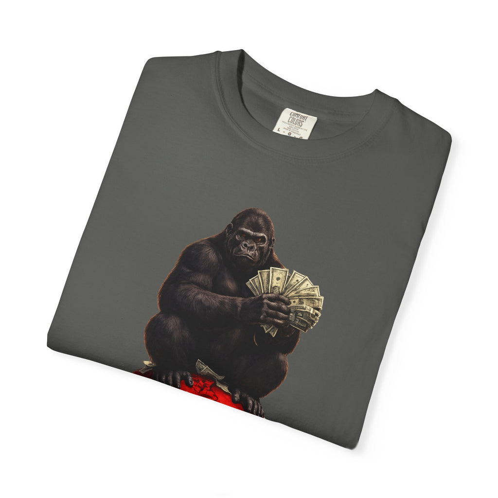 Gorilla on Money Graphic T-Shirt — Red Globe Cash Design