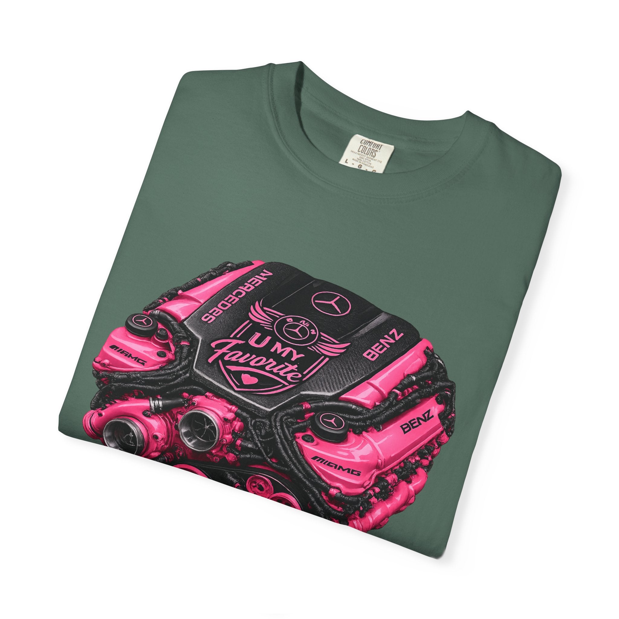 Car Engine Heart Tee — I Love Engines Graphic T-Shirt