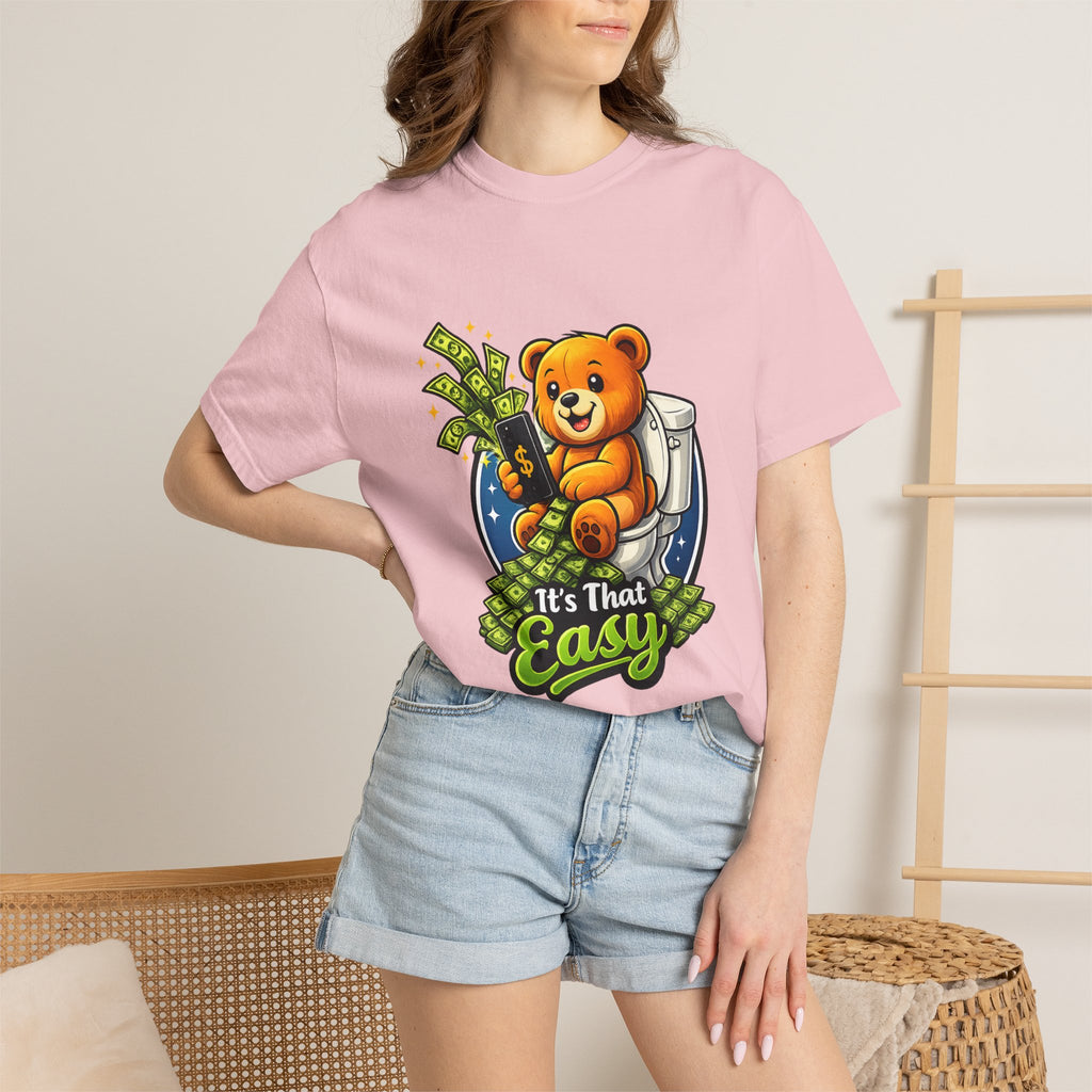 Bathroom Billionaire T-Shirt — Cute Bear on Toilet Graphic Tee