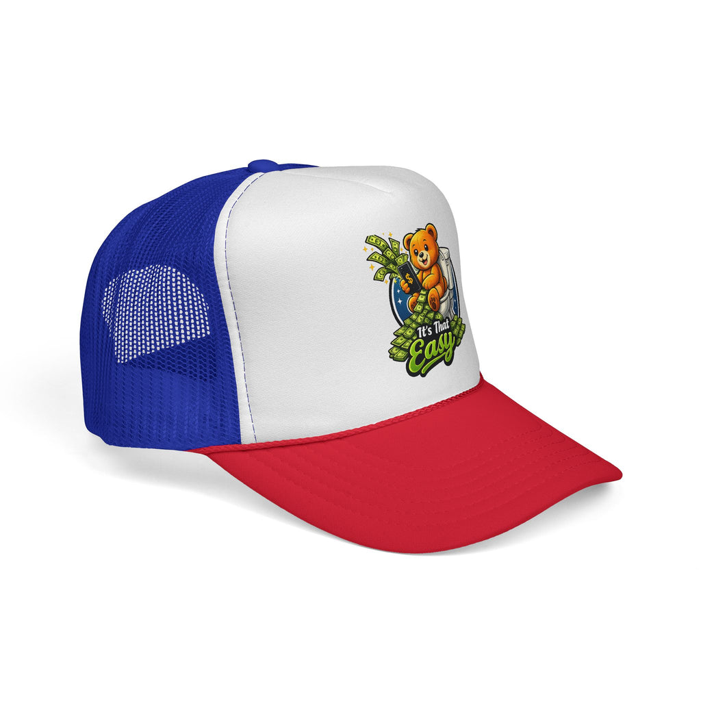 Trucker Cap - Cute Teddy Bear 'It's That Easy' Mesh Hat