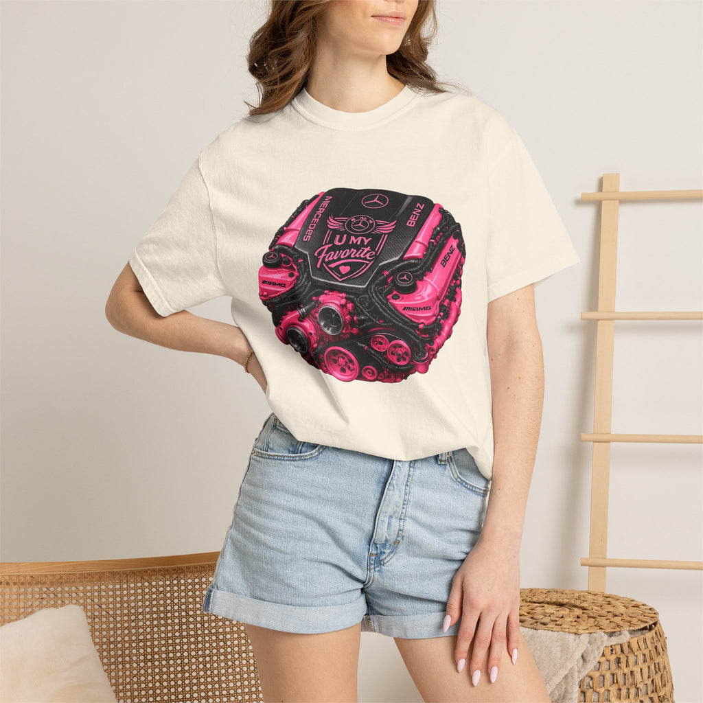 Car Engine Heart Tee — I Love Engines Graphic T-Shirt