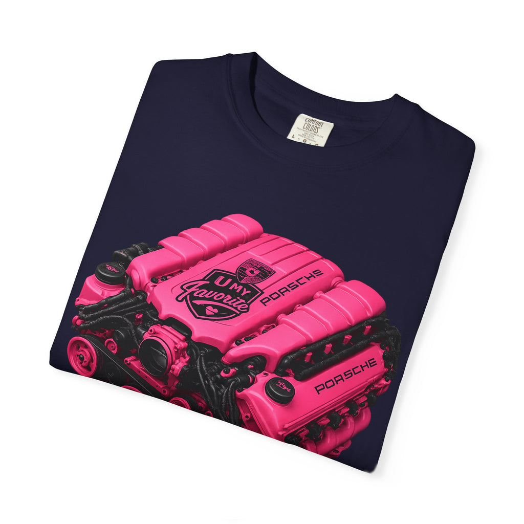 Retro Pink V8 Engine T-Shirt