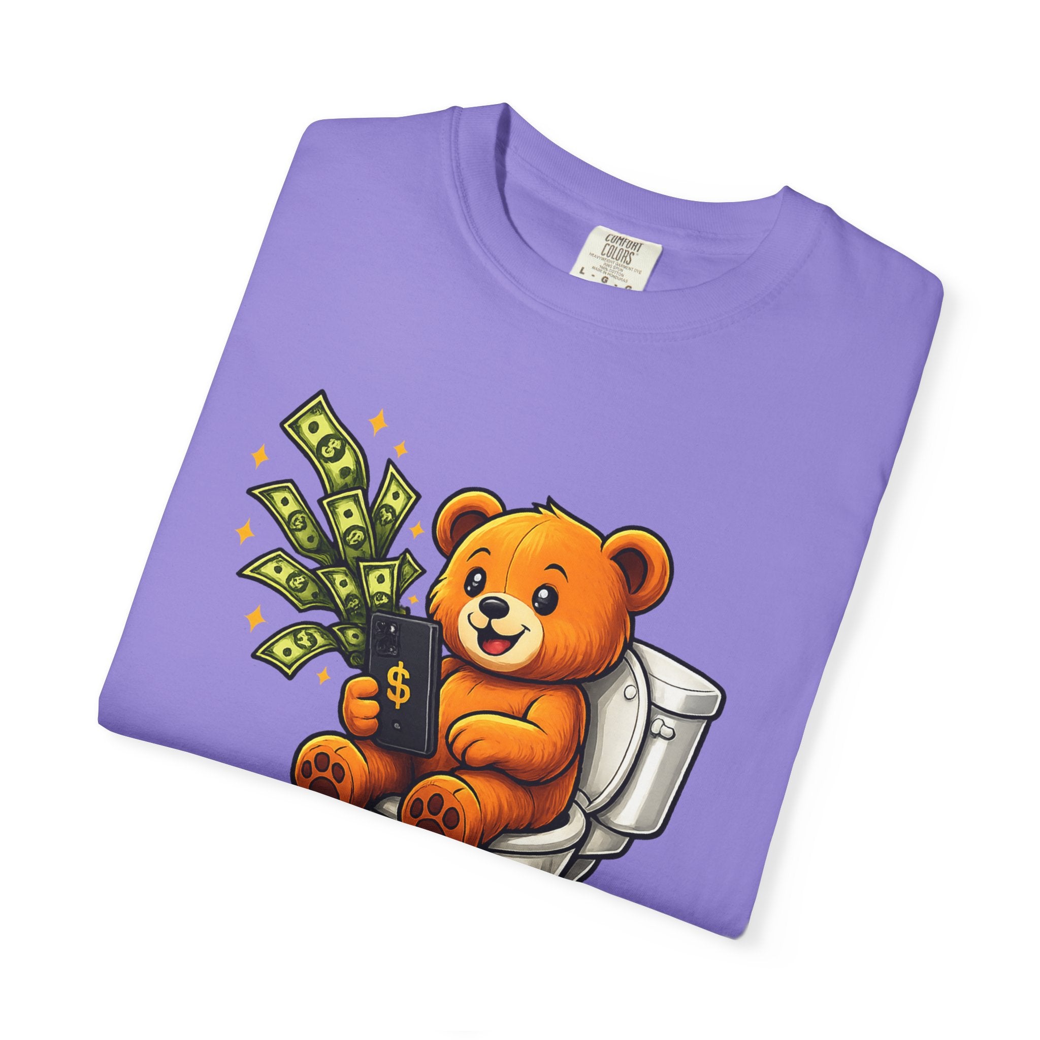 Bathroom Millionaire T-Shirt — Cute Bear on Toilet Graphic Tee