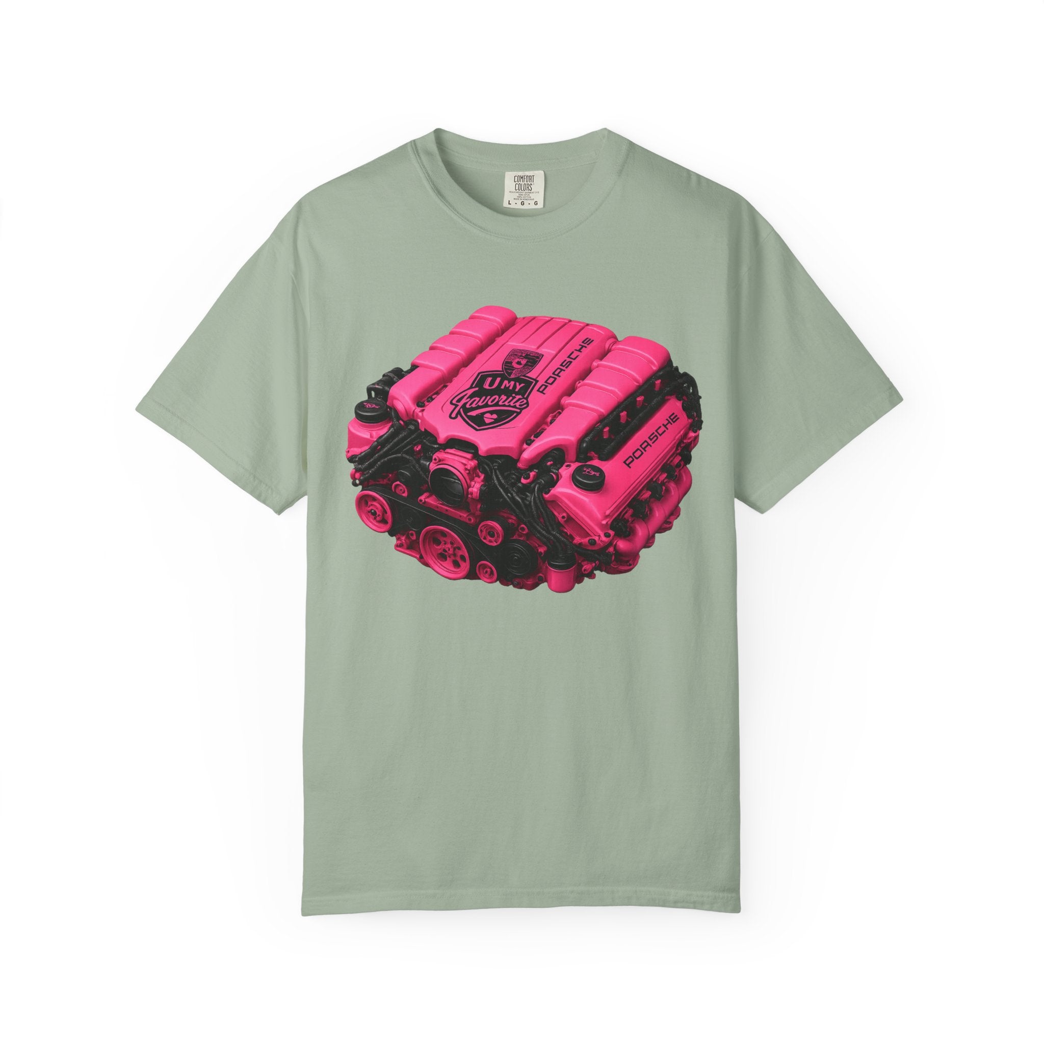Retro Pink V8 Engine T-Shirt