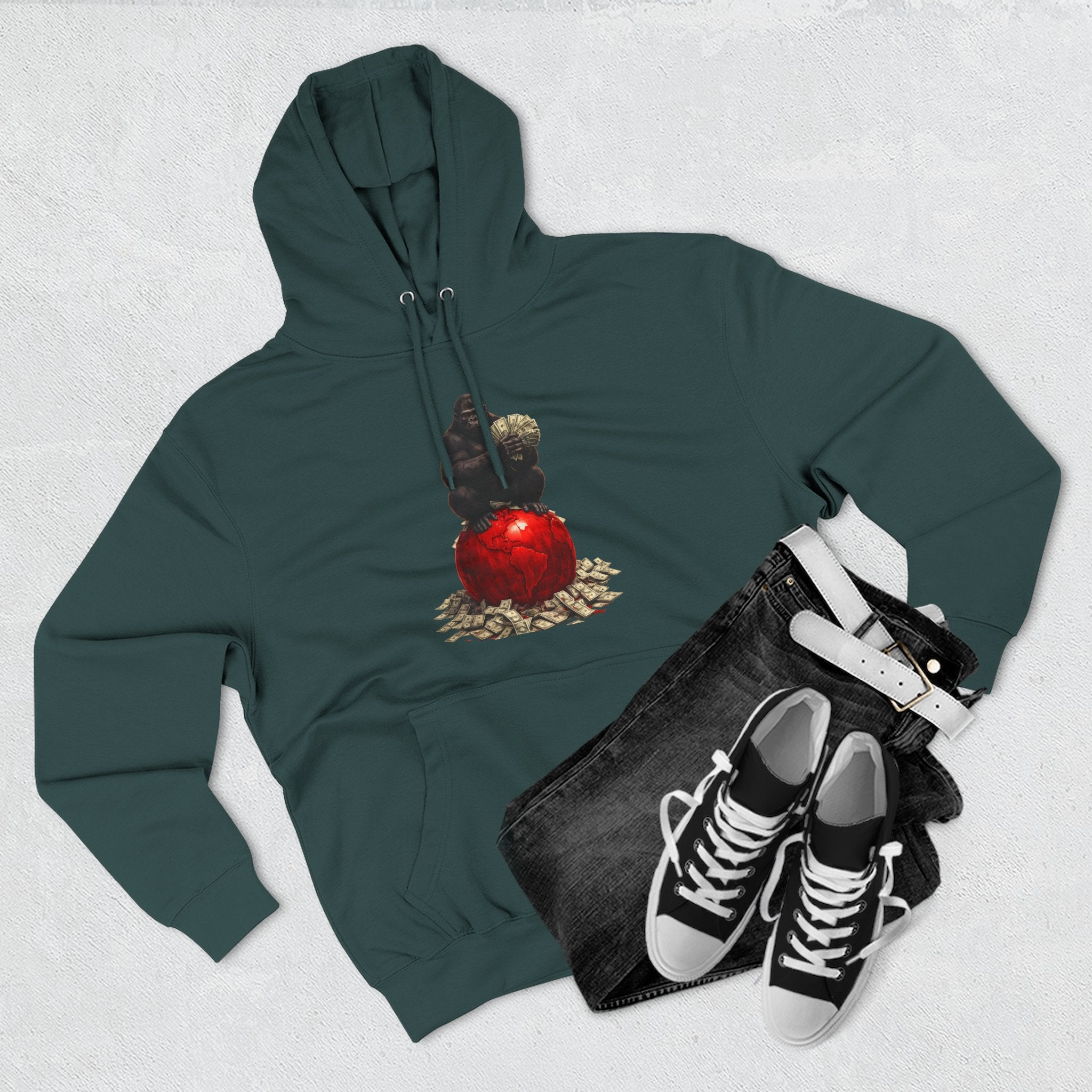 Three-Panel Hoodie — “I’m On My Own Clock” Graphic Pullover