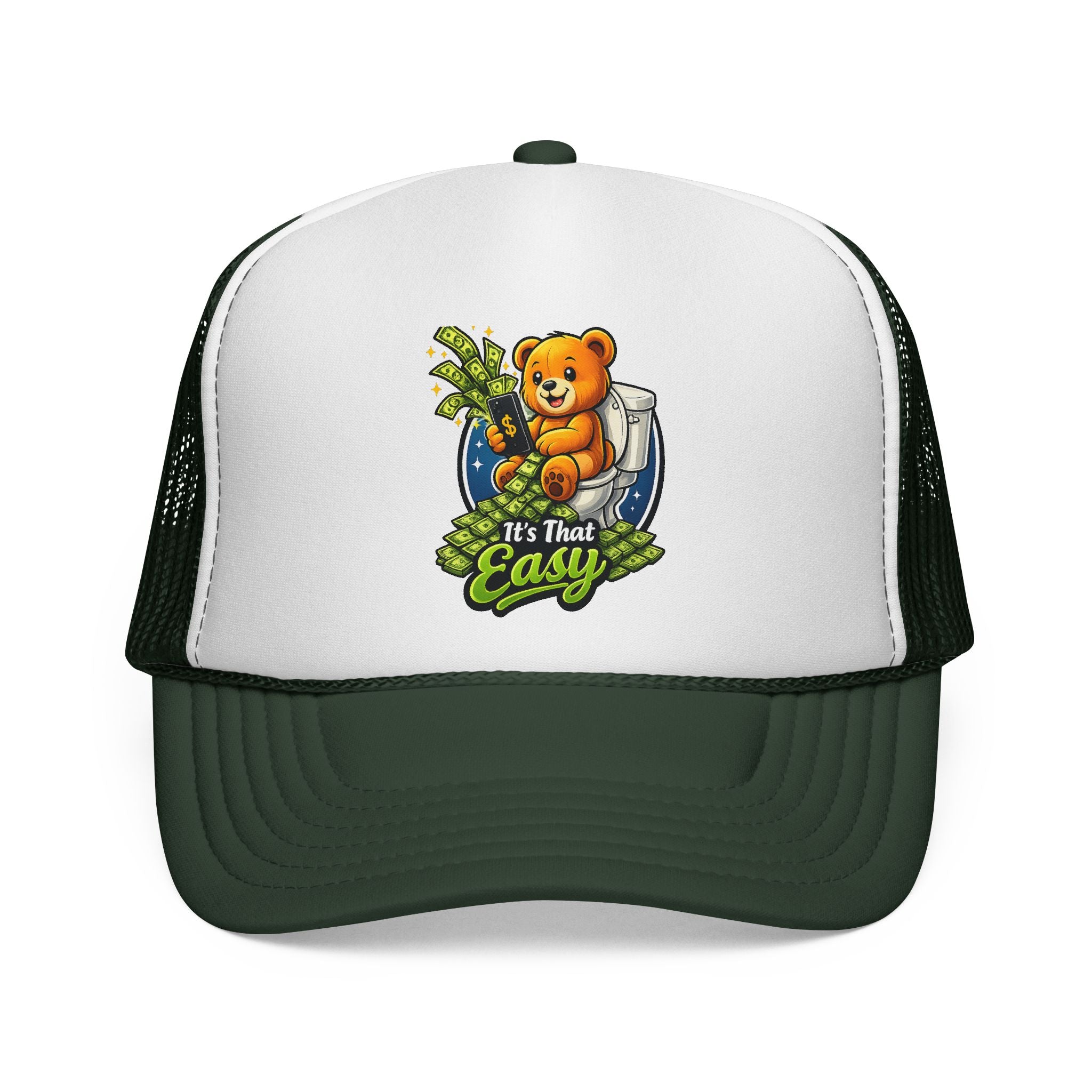 Trucker Cap - Cute Teddy Bear 'It's That Easy' Mesh Hat