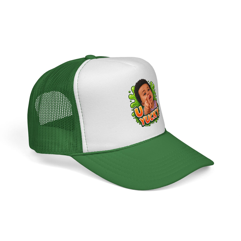 U Yucky Baby Trucker Cap — Funny Retro Slime Graphic Mesh Hat