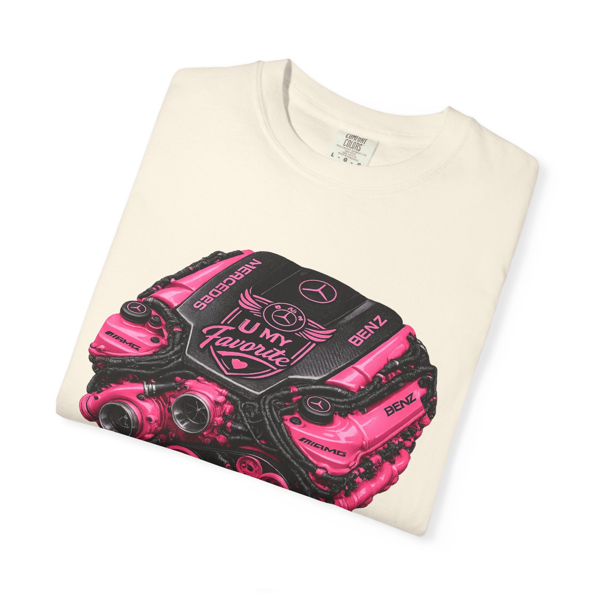 Car Engine Heart Tee — I Love Engines Graphic T-Shirt