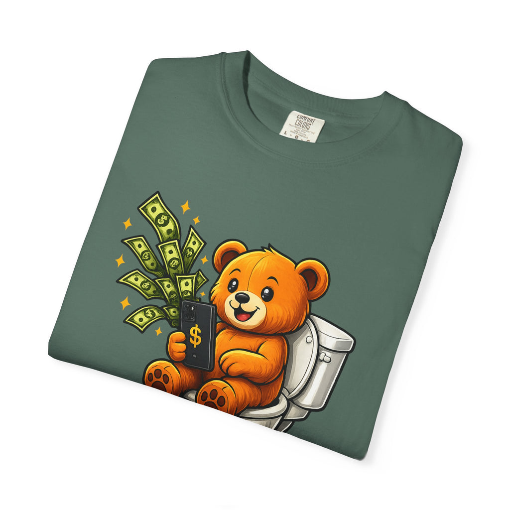 Bathroom Millionaire T-Shirt — Cute Bear on Toilet Graphic Tee