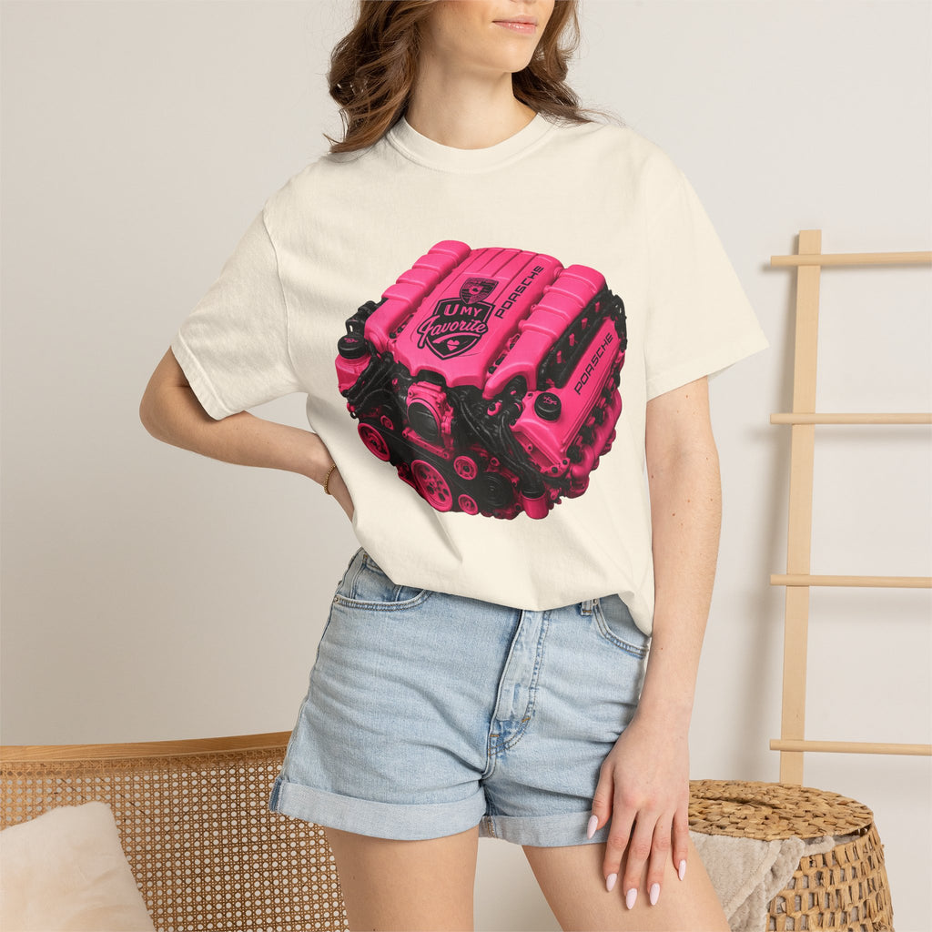 Retro Pink V8 Engine T-Shirt